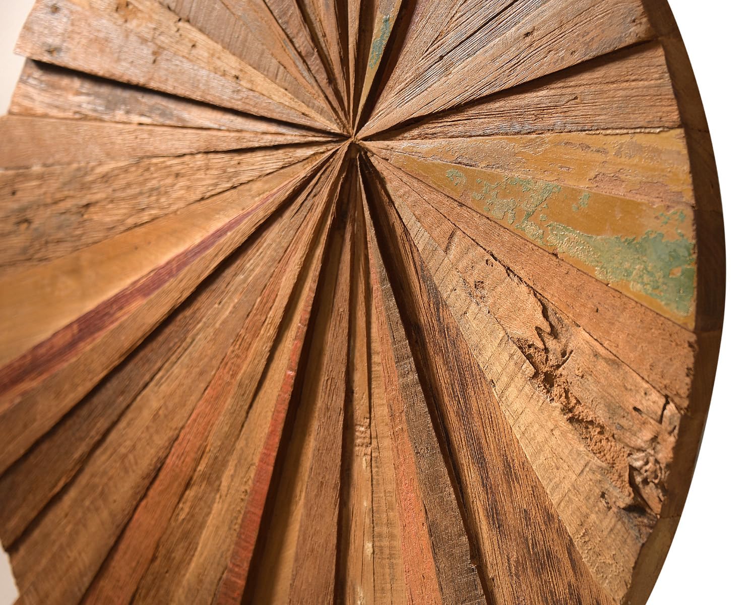 Balok Rund Wandbild Rund Recyclingholz Wandkunst Holzbild Treibholz Modern Art Kunst