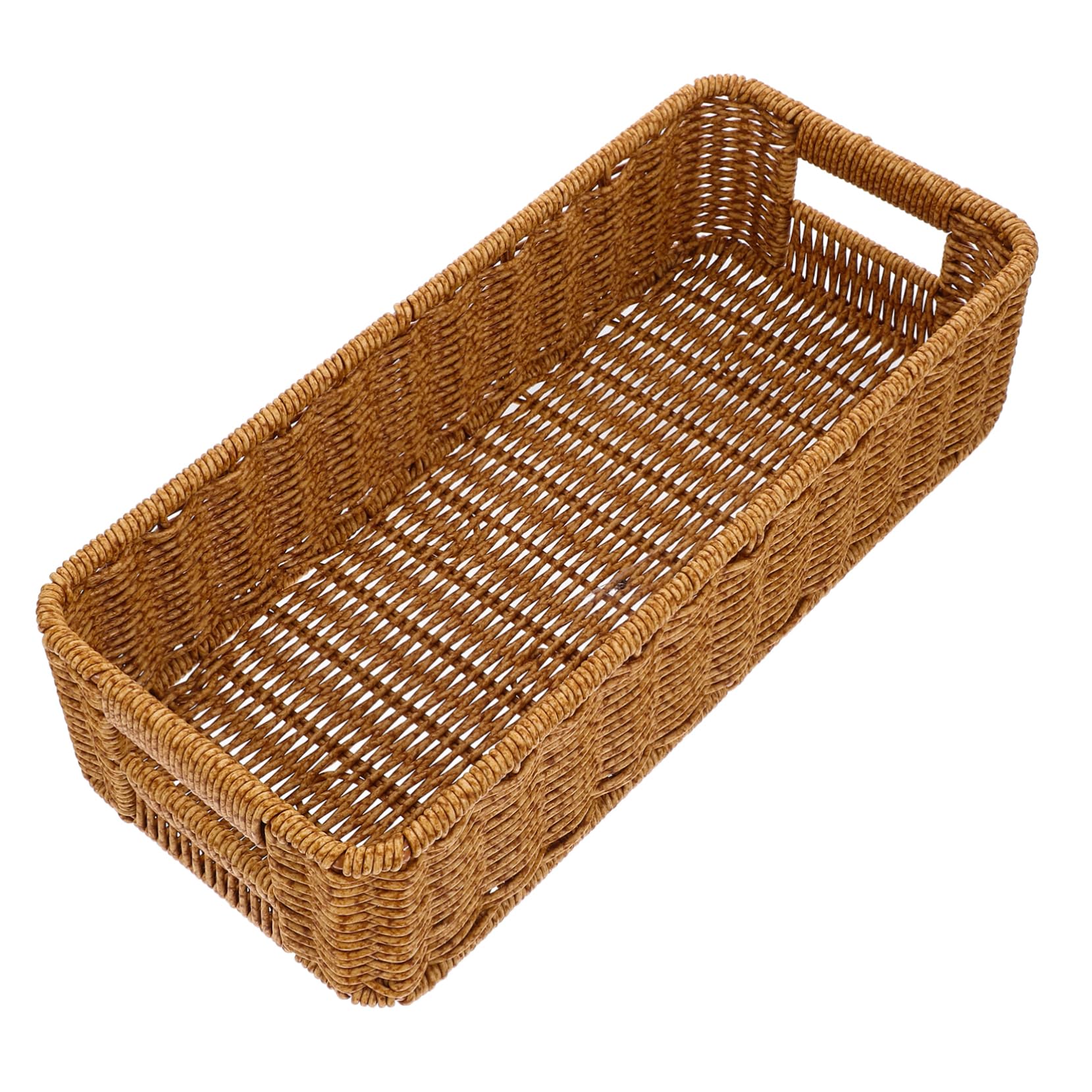 Mikinona 3 Cestas De Mimbre para Cubiertos Cesta Tejida para Cubiertos Cestas Tejidas Cestas De Mimbre para Servir Encimera Cajón para Organizador De Cajones De Utensilios
