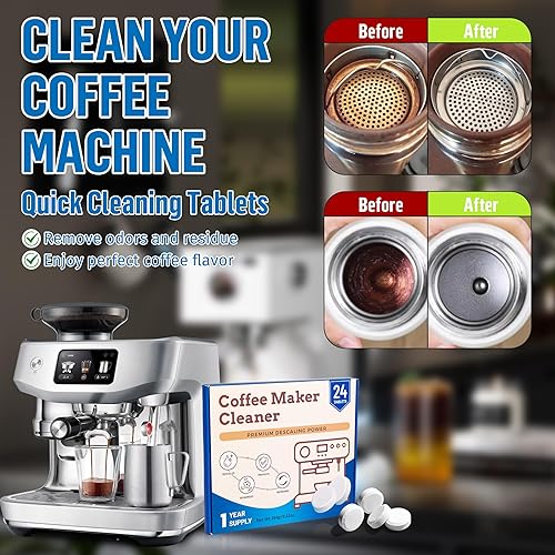 Miniatura 7 de Limpiador para cafetera, fuerte limpieza descalcificadora compatible con Nespresso, Keurig, Breville, Ninja, eliminar aceites de cal, calcio y café,