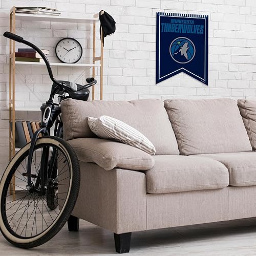 Miniatura 3 de Rico Industries Banderín de fieltro de balón de baloncesto NBA de 18 x 24 pulgadas