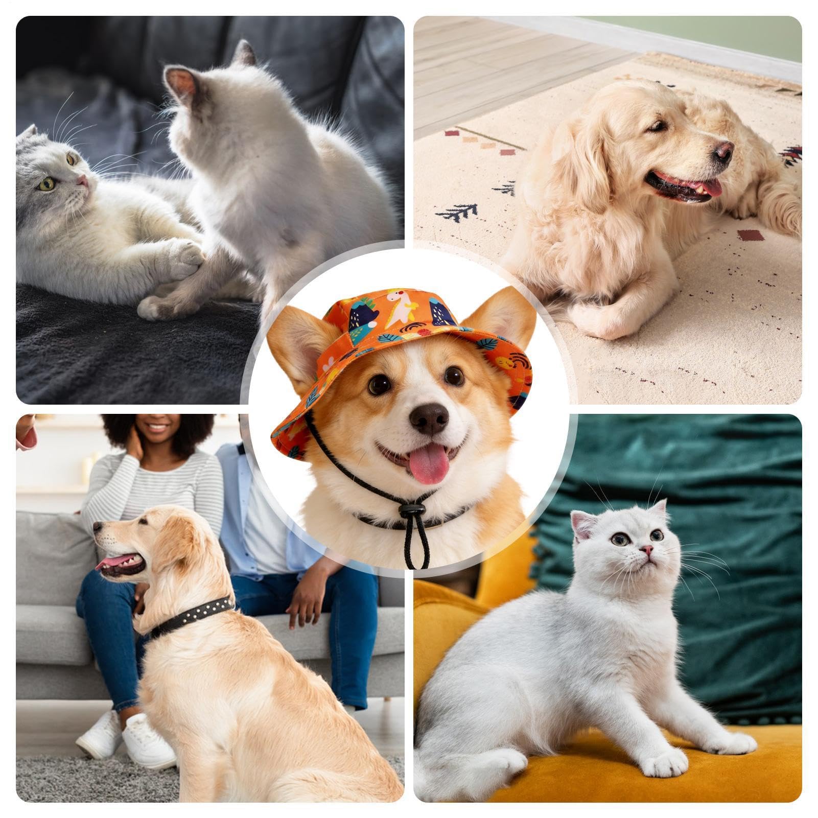 Sombrero de protección solar para perro, ligera, tallas S-L, gorro ajustable para mascotas, gorra de béisbol para cachorros, visera de verano para mascotas, para razas pequeñas, medianas y