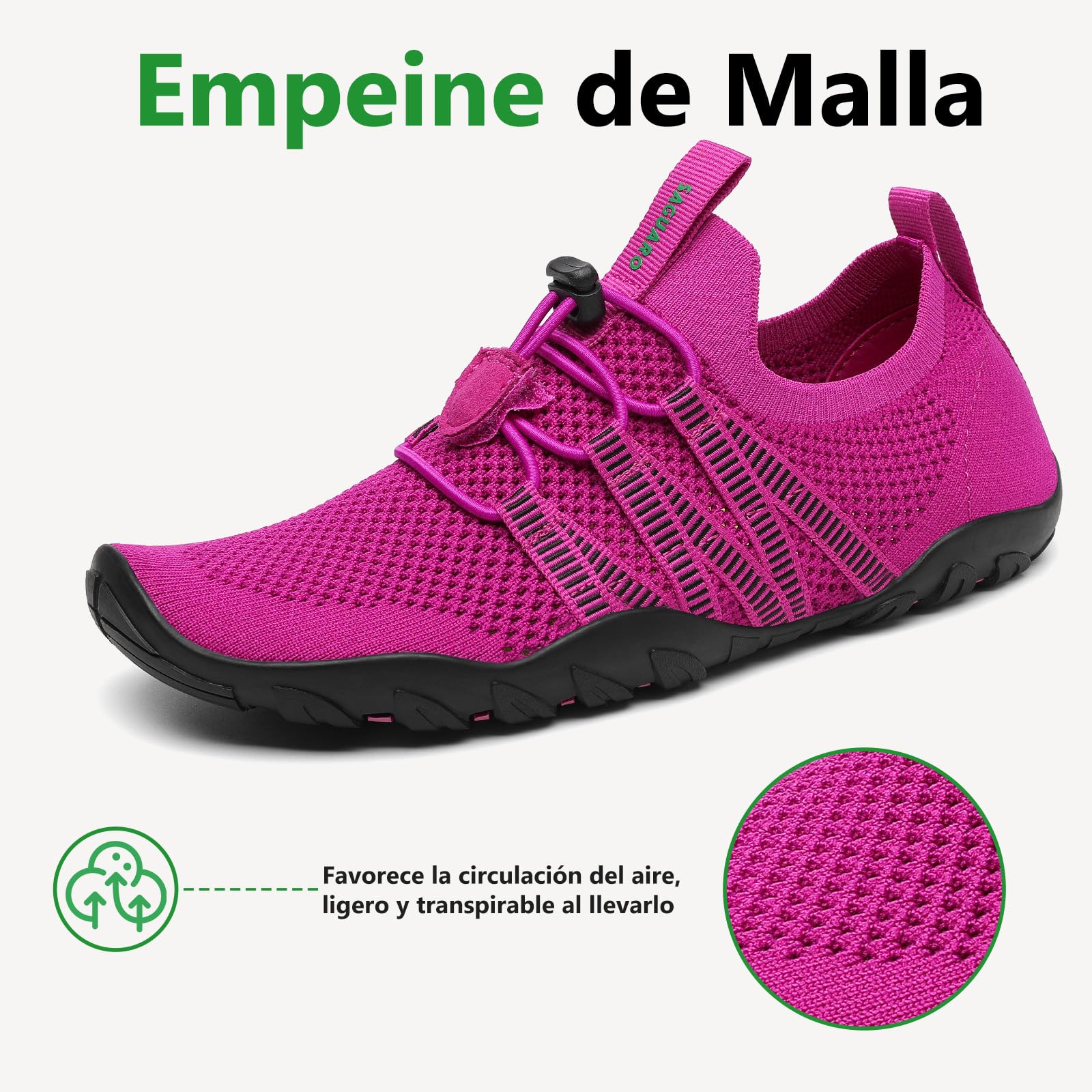 SAGUARO Hombre-Zapatos de Agua Mujer-Surf Antideslizante Secado Rápido
