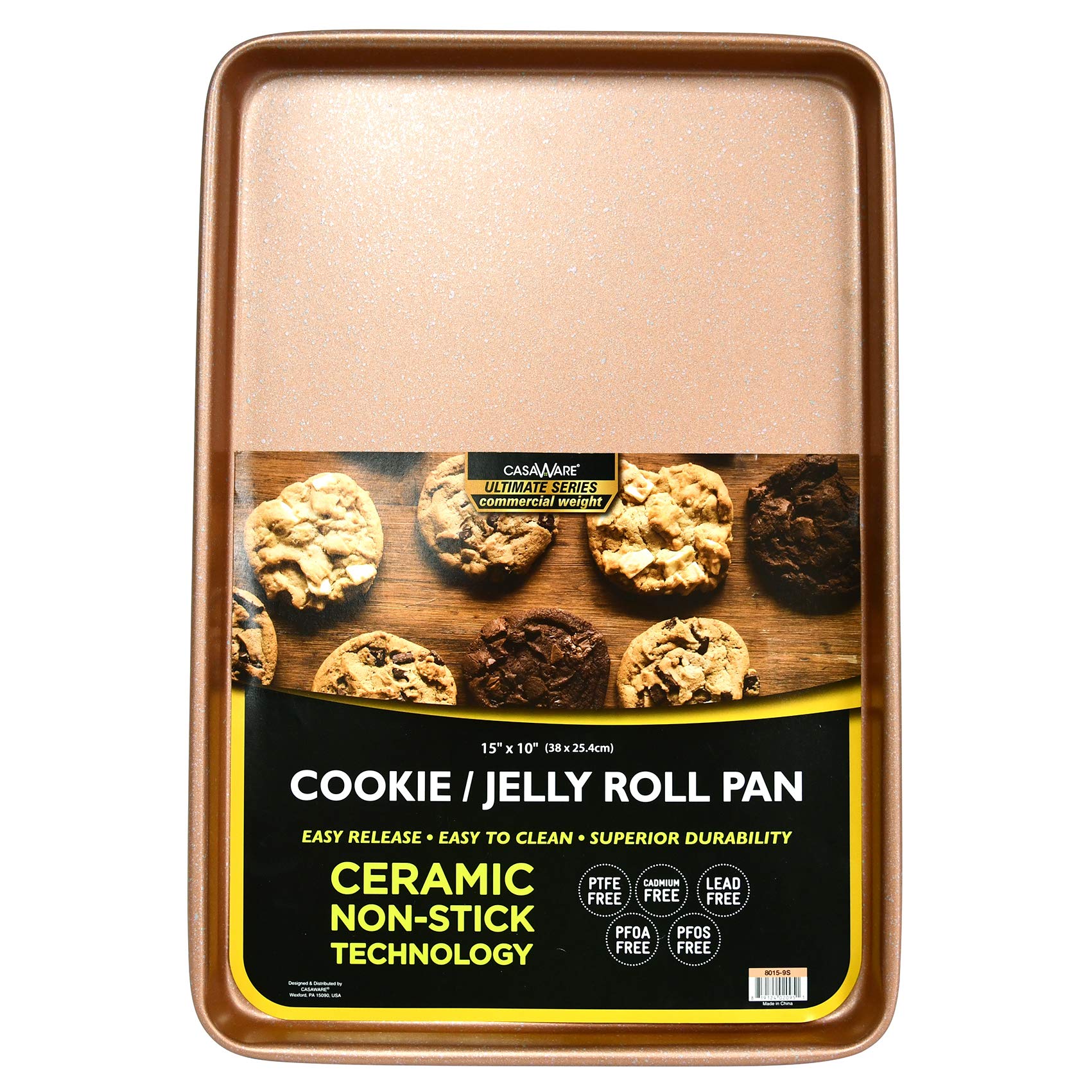 CasaWare - Juego de 2 hojas para galletas (15 x 10 x 2,5 cm)