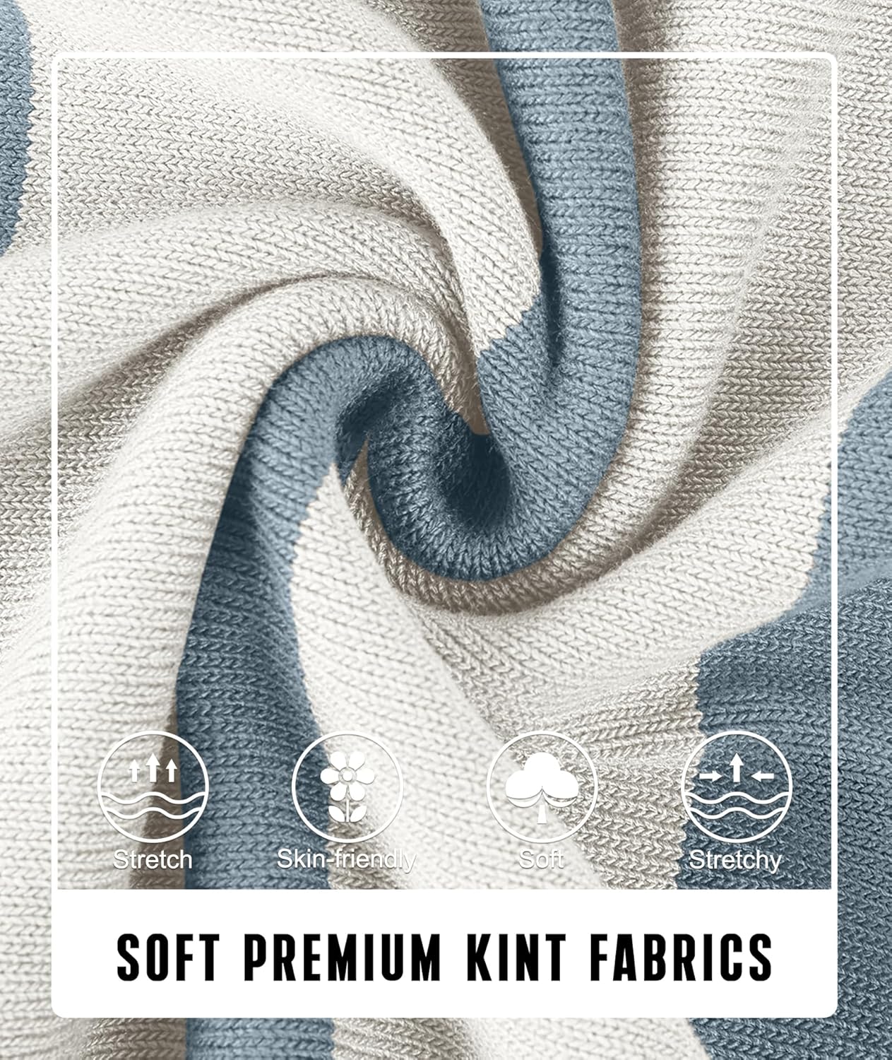 PRIVIMIX Mens Knit Striped Polo Shirts Long Sleeve Fashion Vintage Quarter Zip Pullover Casual Polo Sweater - Image 6