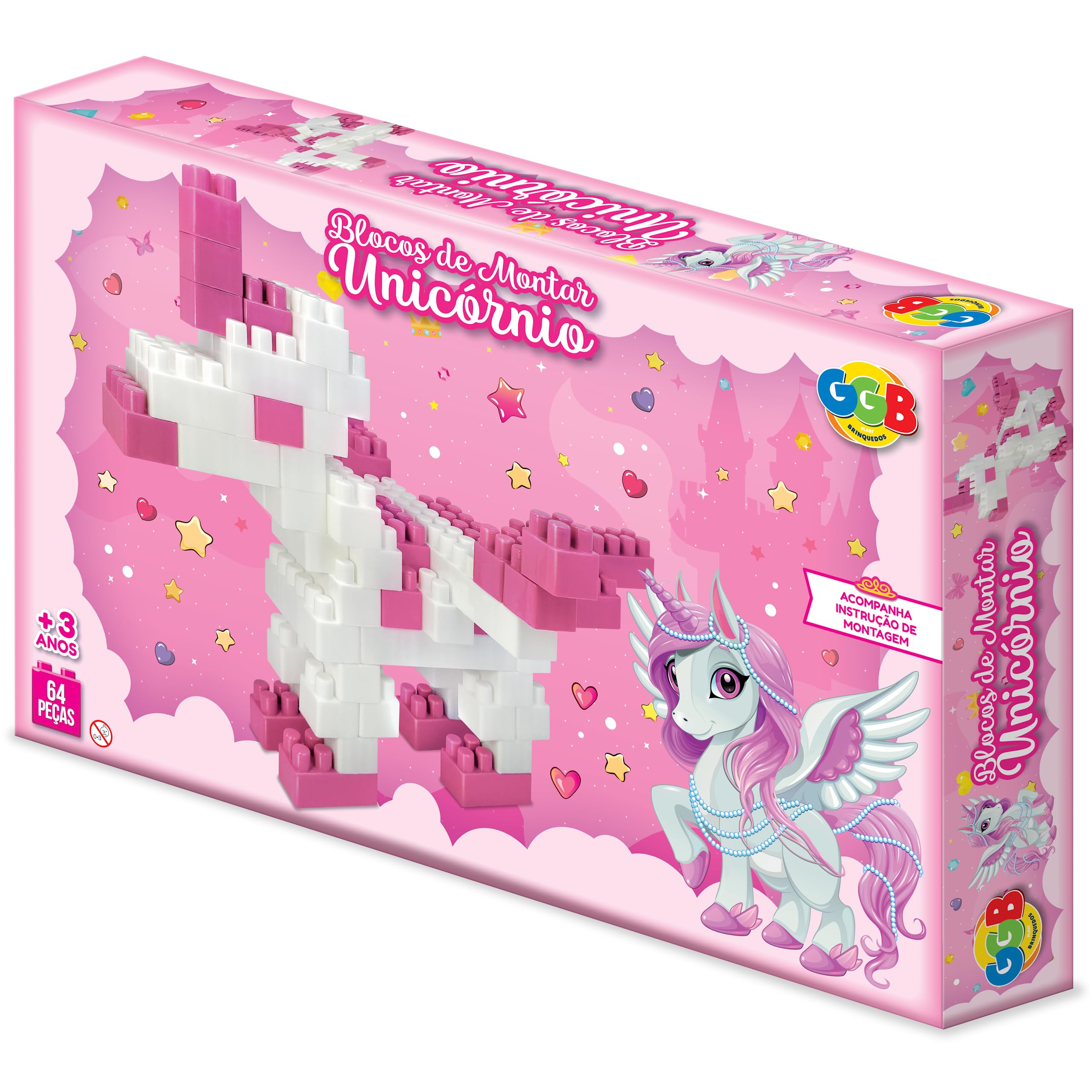 Blocos de Montar Unicórnio GGB Plast | Amazon.com.br