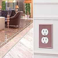 Vista 176 de ENERLITES Placa de pared de metal dúplex para receptáculos, cubierta de salida de acero inoxidable, resistente a la corrosión, tamaño de 1 banda