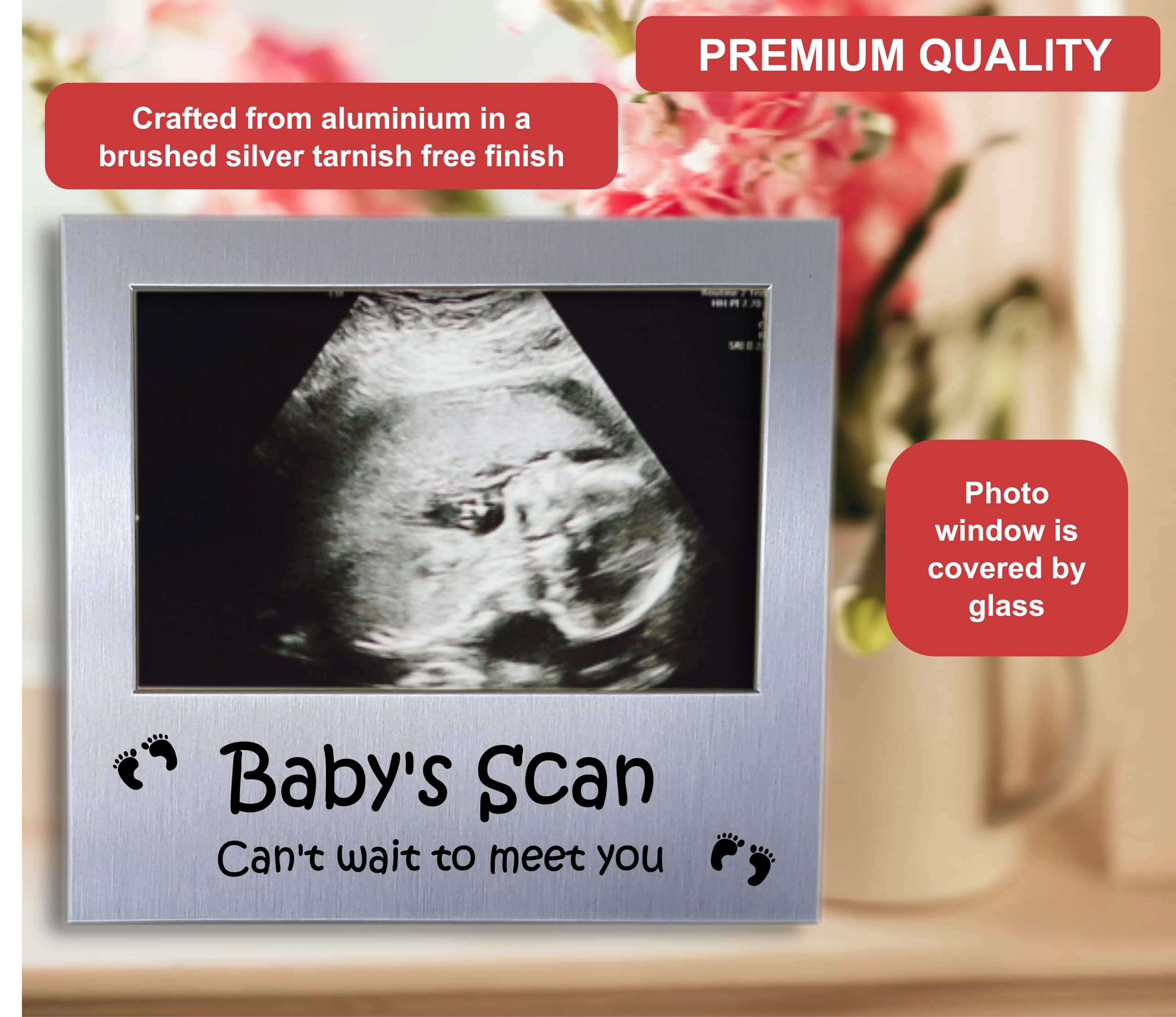 Baby's Scan Photo Frame - Ultrasound Picture Present - Baby Scan Gifts - Keepsake Image Pregnancy Gift - 5 x 3.5 inch - Image 2