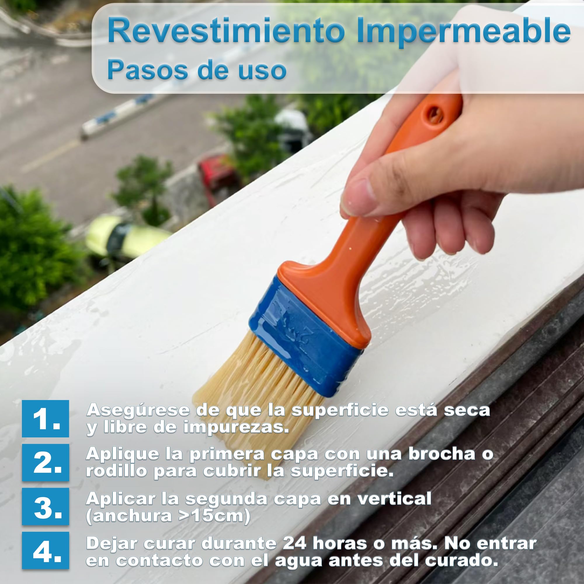 Impermeabilizante Transparente, Endhokn 1KG Hidrofugante Invisible, Sellador Fugas Agua, Waterproof Anti-Leakage, Sellador Impermeable Transparente Revestimiento Adhesivo para Interiores y Exteriores