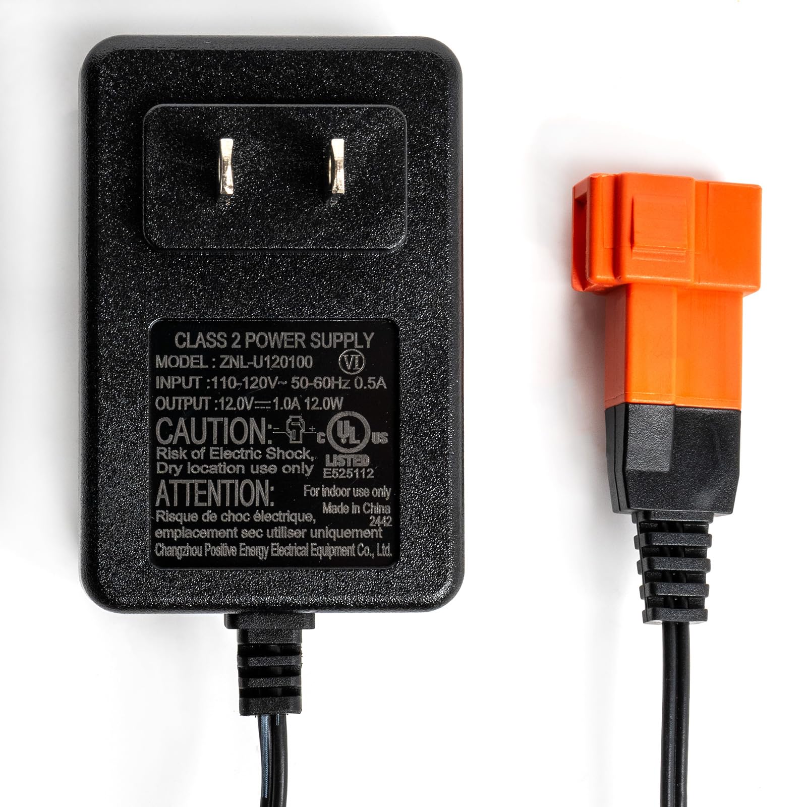 12V Charger for Kids' Ride - On Toys and Cars: Compatible with BMX X6, Kid TRAX GMC Models, Wal - Mart - Branded Rides, Moto ATV Quads. Features a Square Plug Electric Vehicle Power Adapter