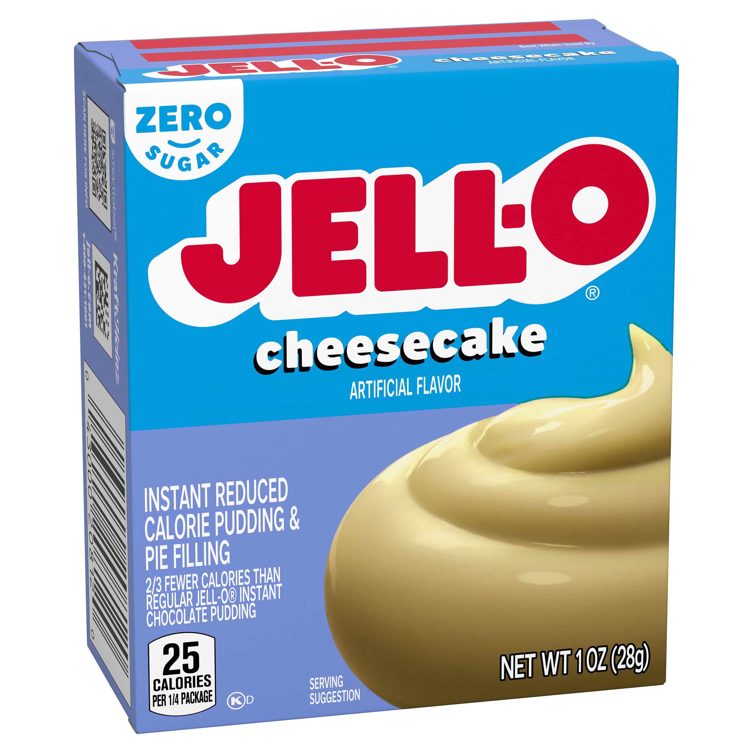 Jell-O Instant Pudding & Pie Filling Sugar Free, Cheesecake - 28g