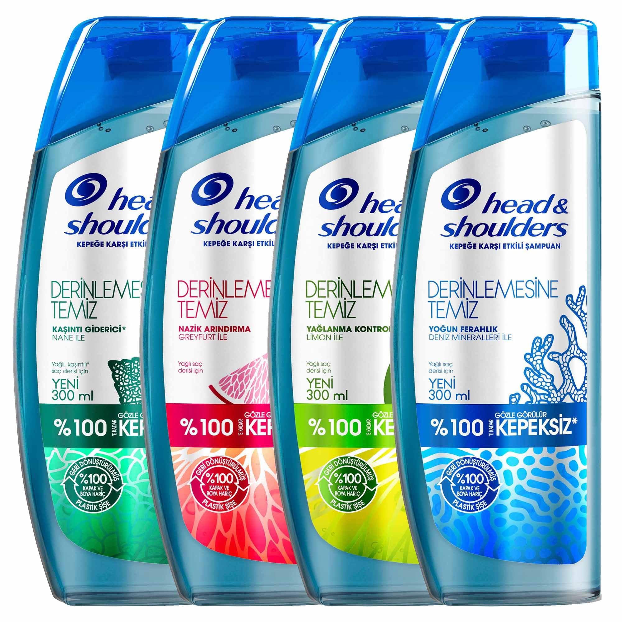 Head & Shoulders Derinlemesine Temizlik Şampuan Seti 300 ML x 4 Adet