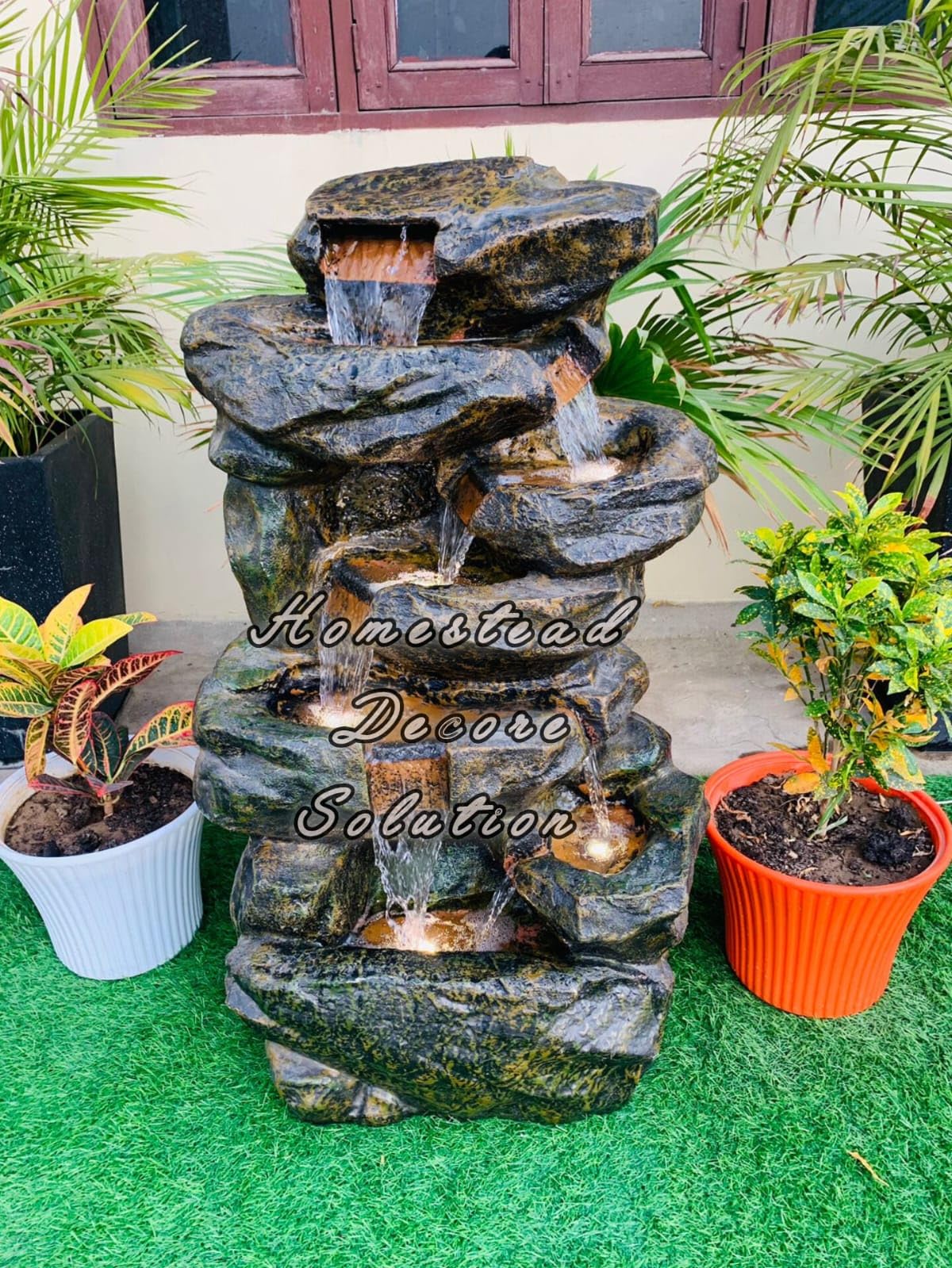Water Fountain for Home Decor Big Size | Unique Water Fountain 3.5 Feet for Home, Office, Garden Decor | Water Fountain Big Size Fiber (Unbreakable)-image-22