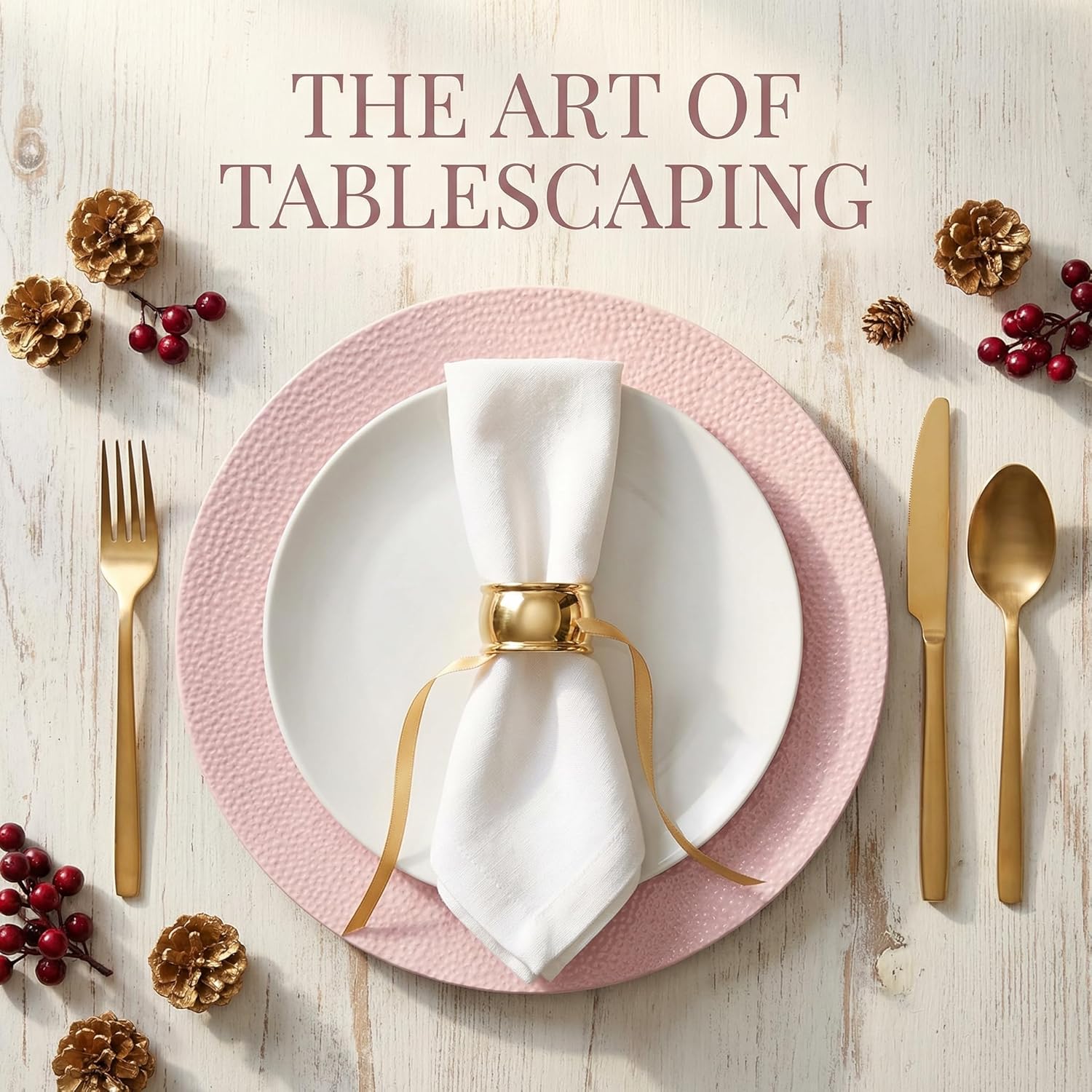 Pink Charger Plates, Set of 6, Chargers for Dinner Plates. Plastic Charger for Wedding, Party, Elegant Tableware Chargers Decoration.