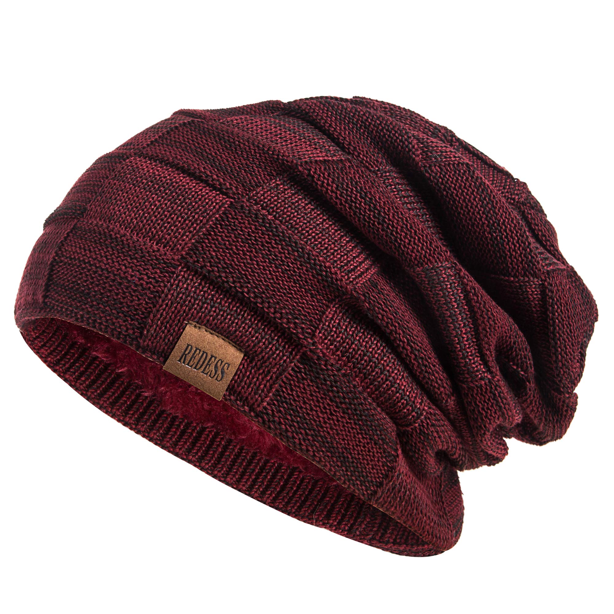 REDESS Cappello a Berretto per Uomini e Donne Cappelli Caldi Invernali in Maglia Slouchy Cappello a Cranio Spesso