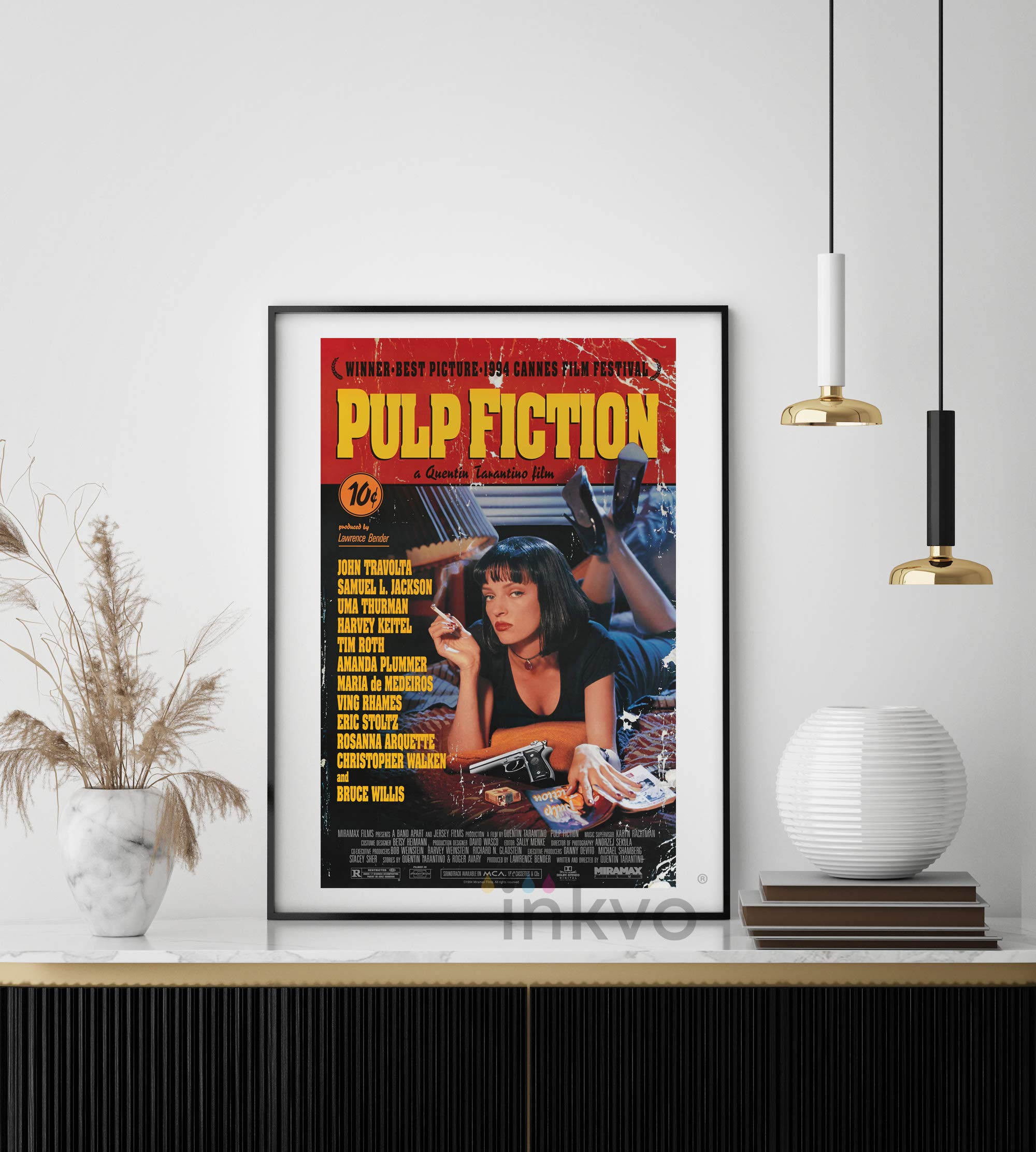 Pulp Fiction Poster for 90s Room Aesthetic, Quentin
