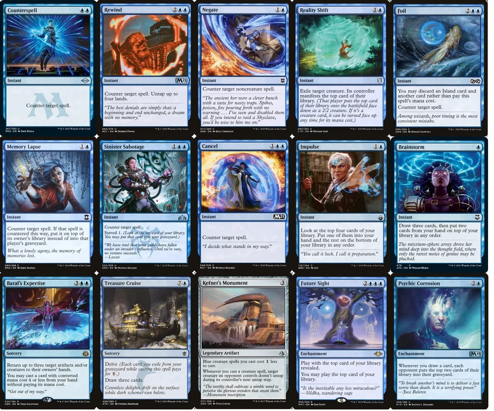 Amazon.com: Wizard Commander Deck - Mono Blue - EDH - 100 Card - Custom Magic  The Gathering Deck