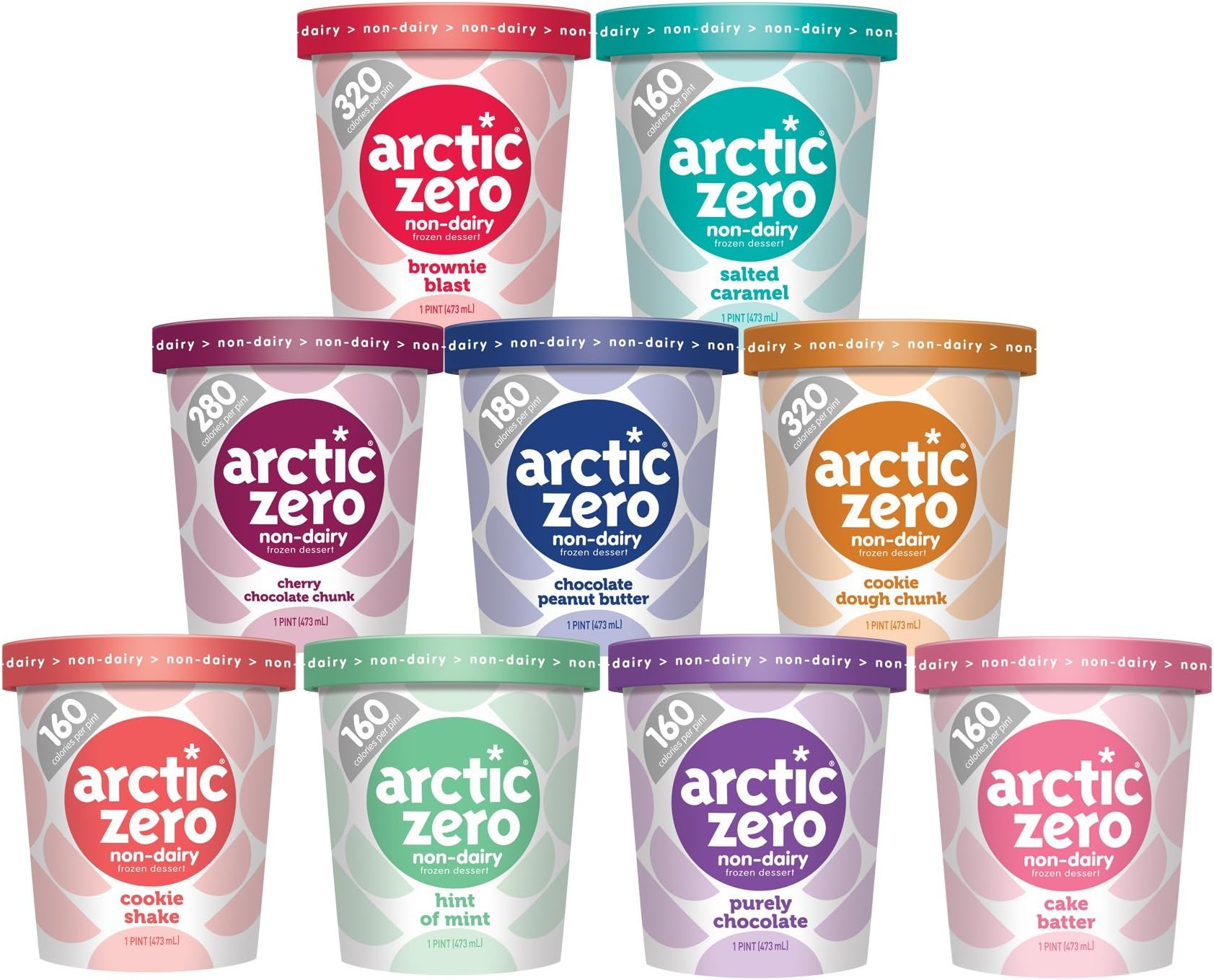 Arctic Zero Non-dairy Variety Pack, 16 Fluid Ounce (pack Of 9)
