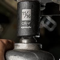 Vista 4 de EPAuto Juego de dados de impacto SAE poco profundos de 1/2 pulgada, CRV, 6 puntos, 14 dados