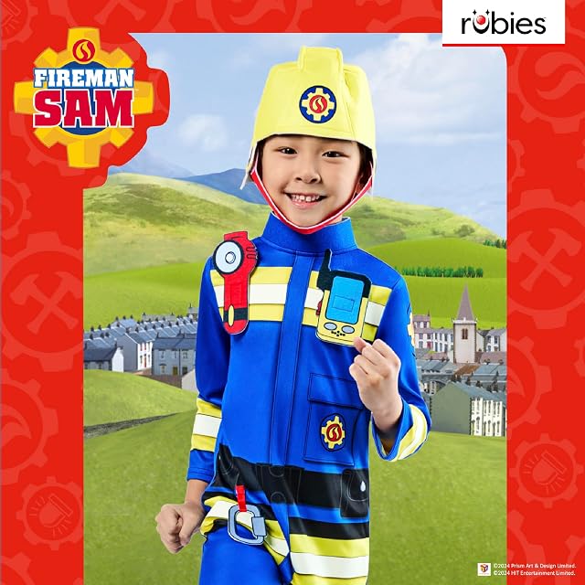 Foto 4 de 6 de Rubies Disfraz oficial del bombero Sam, disfraz infantil para niños de 3 a 4 años