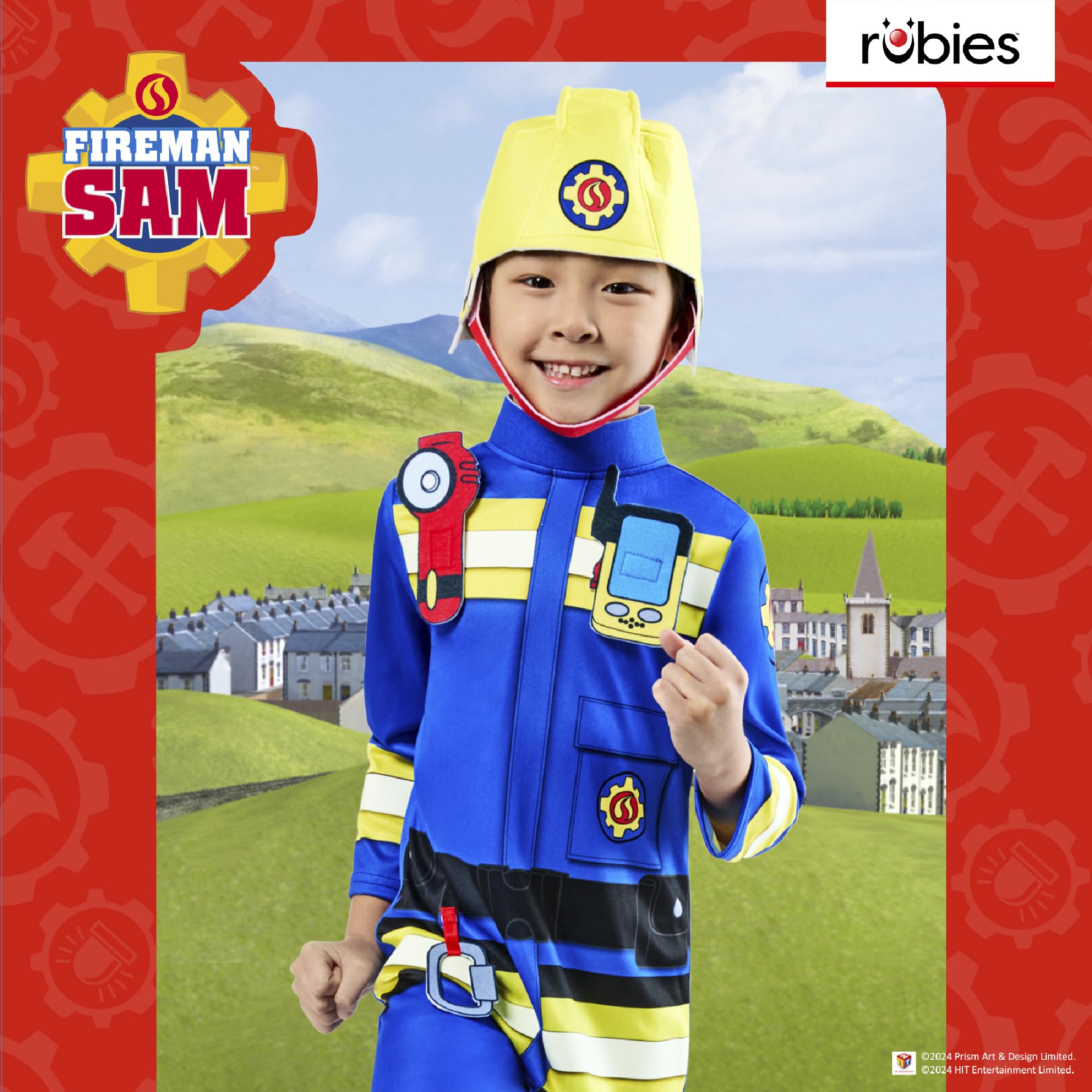 Rubies Official Fireman Sam Childs Costume, Kids Fancy Dress, Age 5-6 Years Halloween, Multicoloured - Image 4