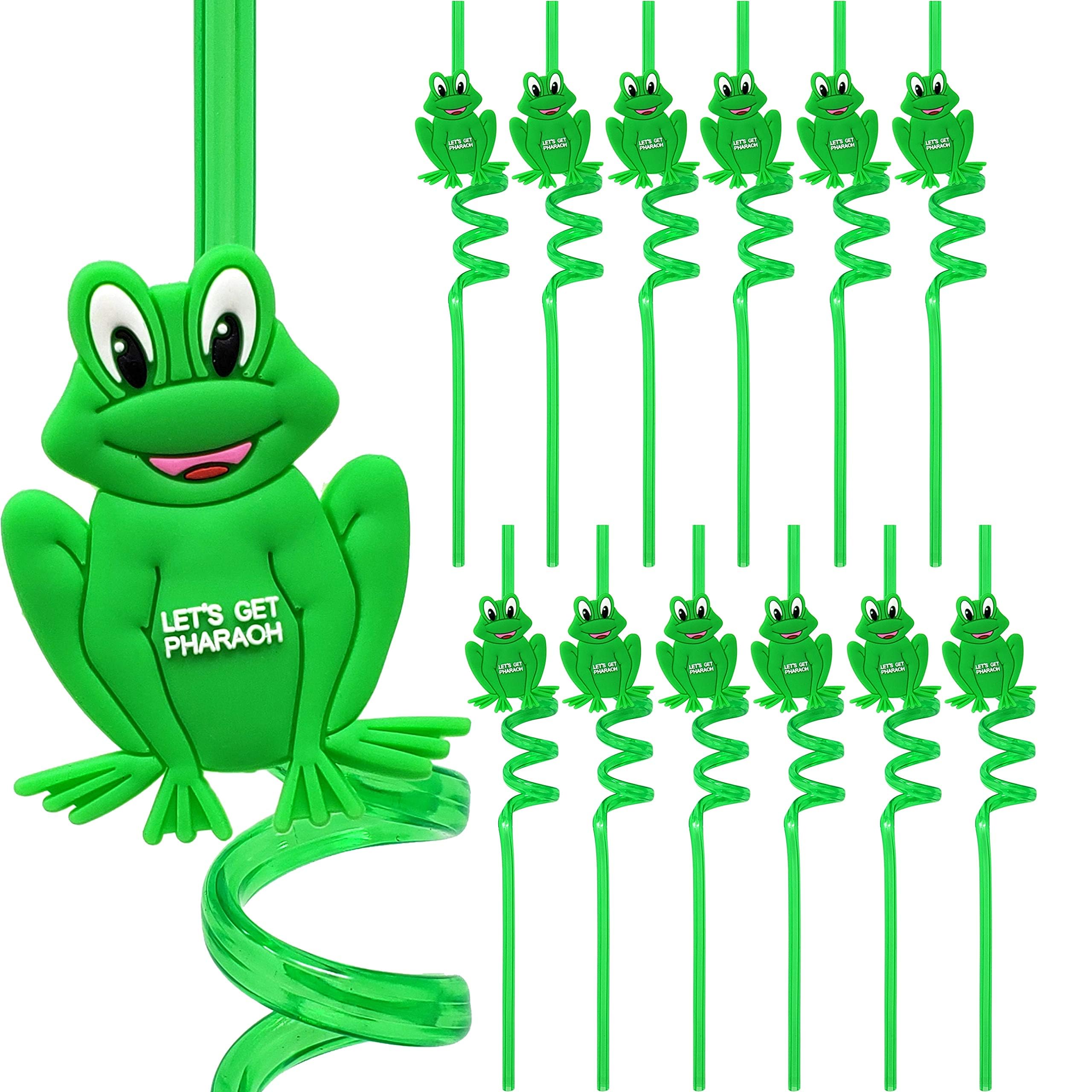 Pailles réutilisables grenouille lot de 12 décoration de table Pâques Seder et fêtes