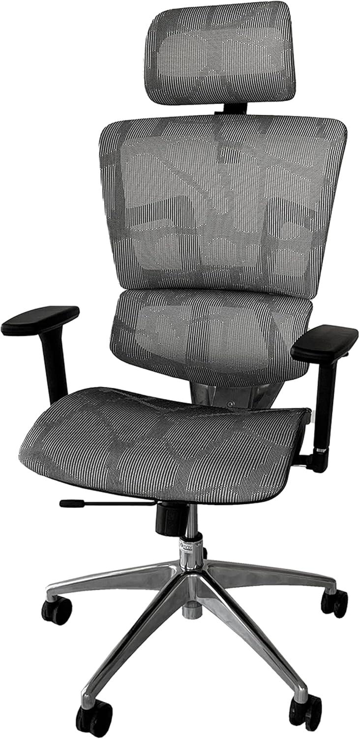 Ergomax 53 in Max Ergonomic Height Adjustable, Breathable Mesh Fabric, Home Office Chair, Gray