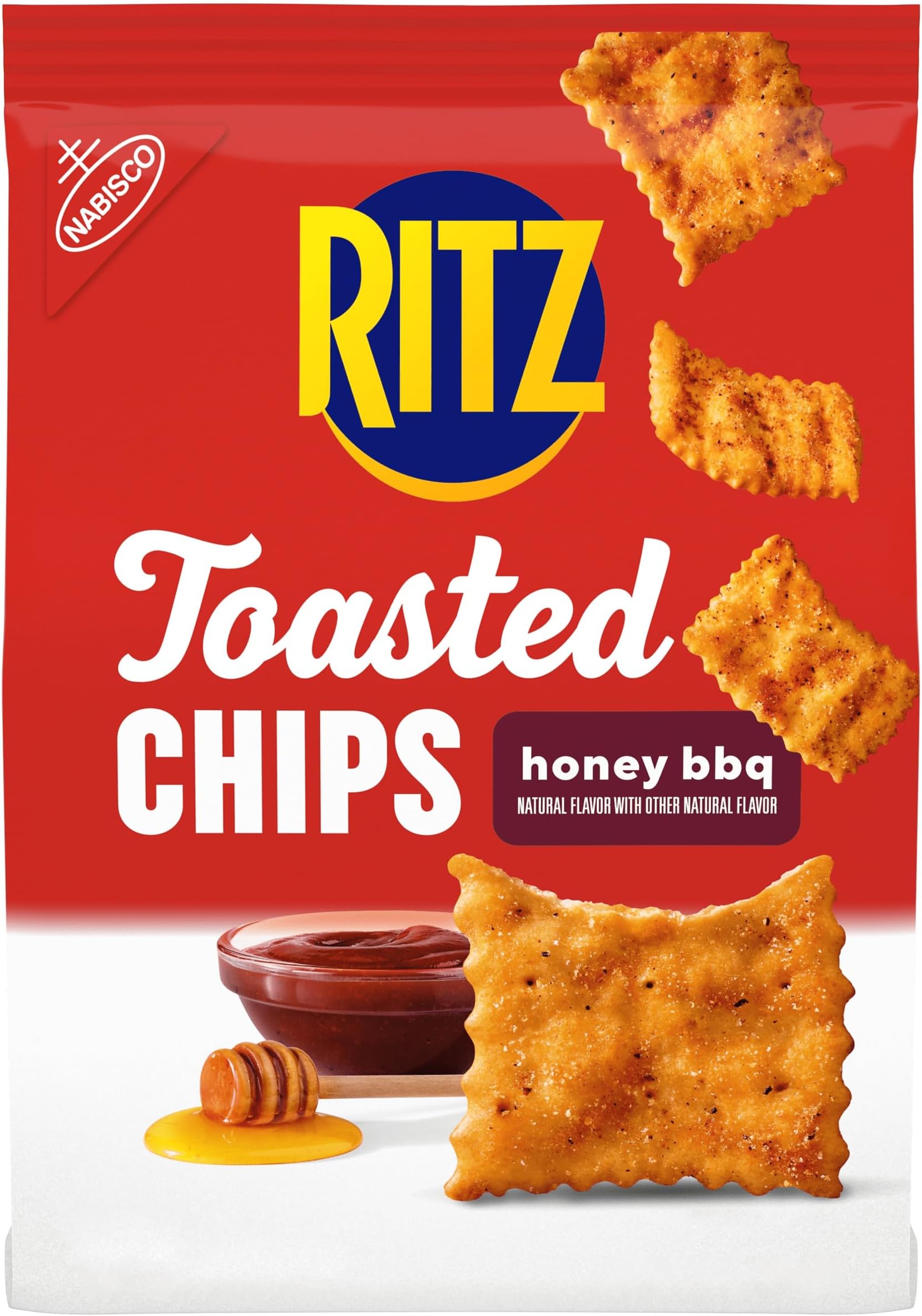 Toasted Chips Honey BBQ Crackers, Party Snacks, 8.1 oz
