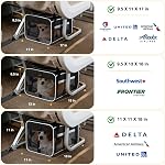 Lekereise Airline Approved Pet Carrier, Top-Expandable and Soft Sided Travel Cat Carrier for Small Cats & Dogs Up to 12lbs, 17x11x9.5 Inch, Black
