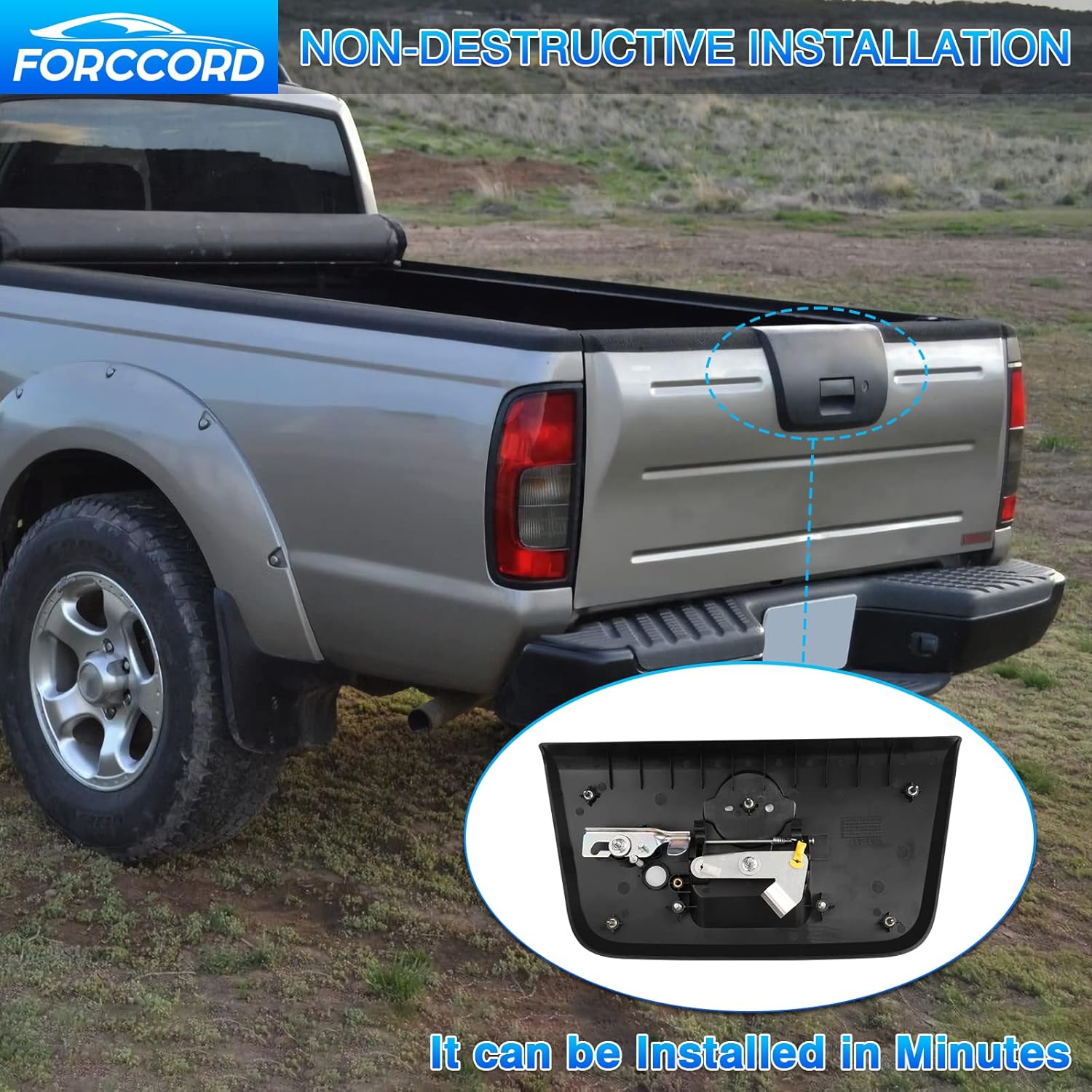 Custom Fit for Tailgate Handle Nissan Frontier 2004 2003 2002 2001 Liftgate Latch Handle Black Frontier Car Accessories Replacement Replace#81575 906068Z400