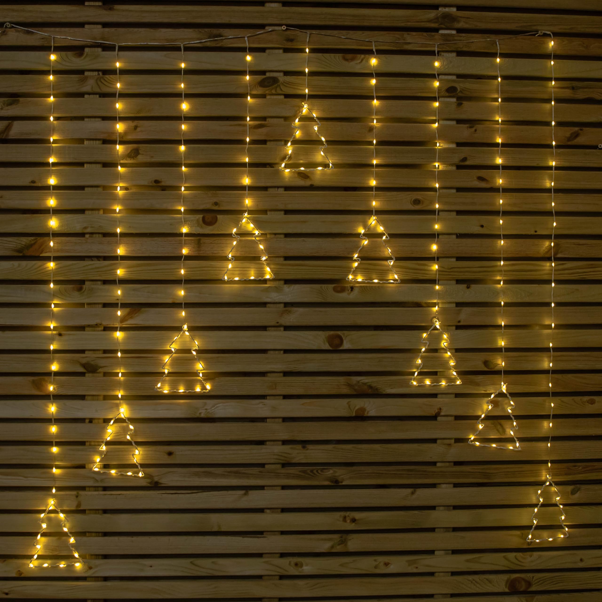 Samuel Alexander Premier Flexibrights Mains Powered 258 Warm White Led Christmas Tree Curtain Light 1.2 X 1.2M