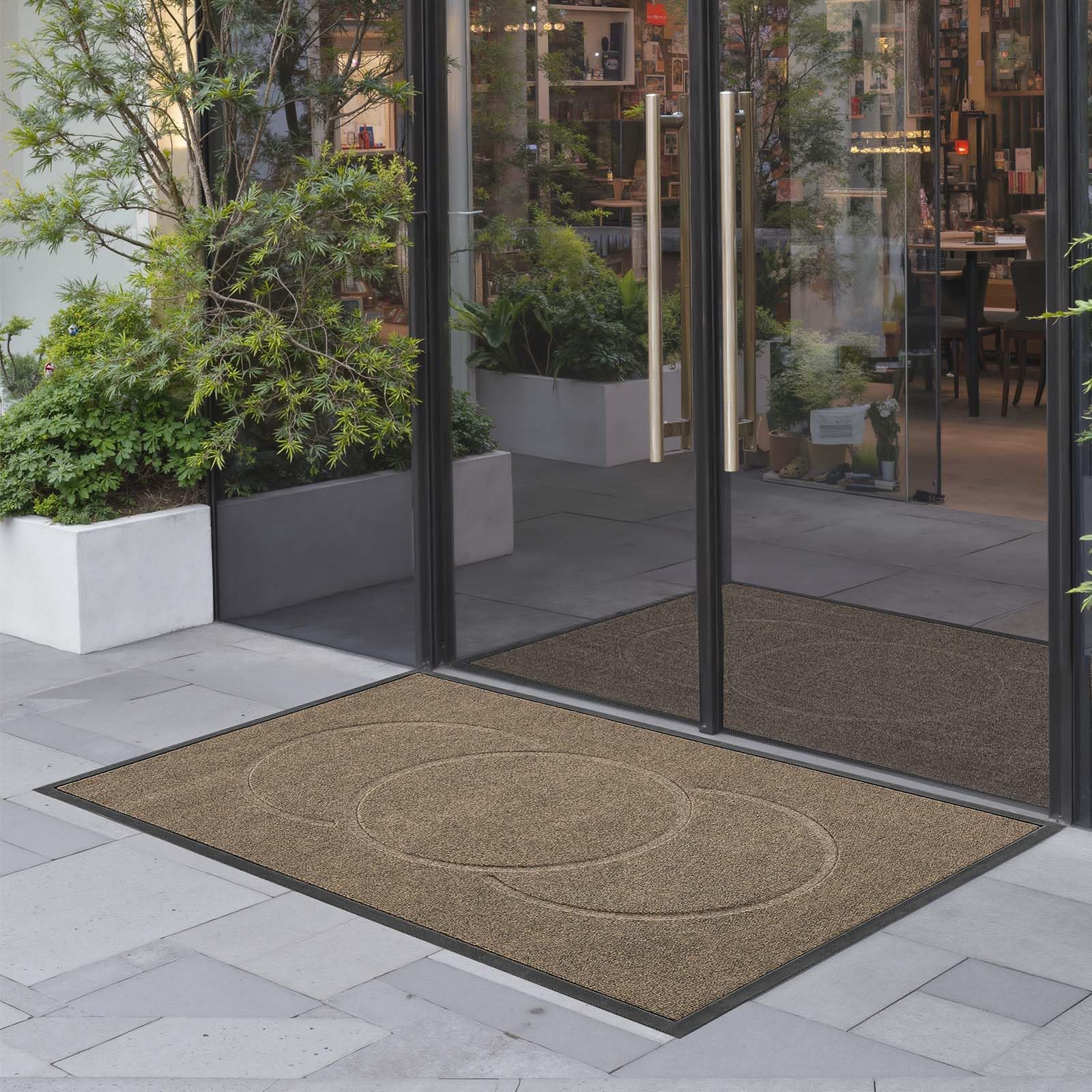 VEVOR Zerbino per Ingresso, 1194 x 813 mm, Tappetino Commerciale per Interni ed Esterni, Tappeto con Supporto, Tappeto Elegante d'Ingresso Lavabile Resistente per Corridoio, Balcone, Marrone