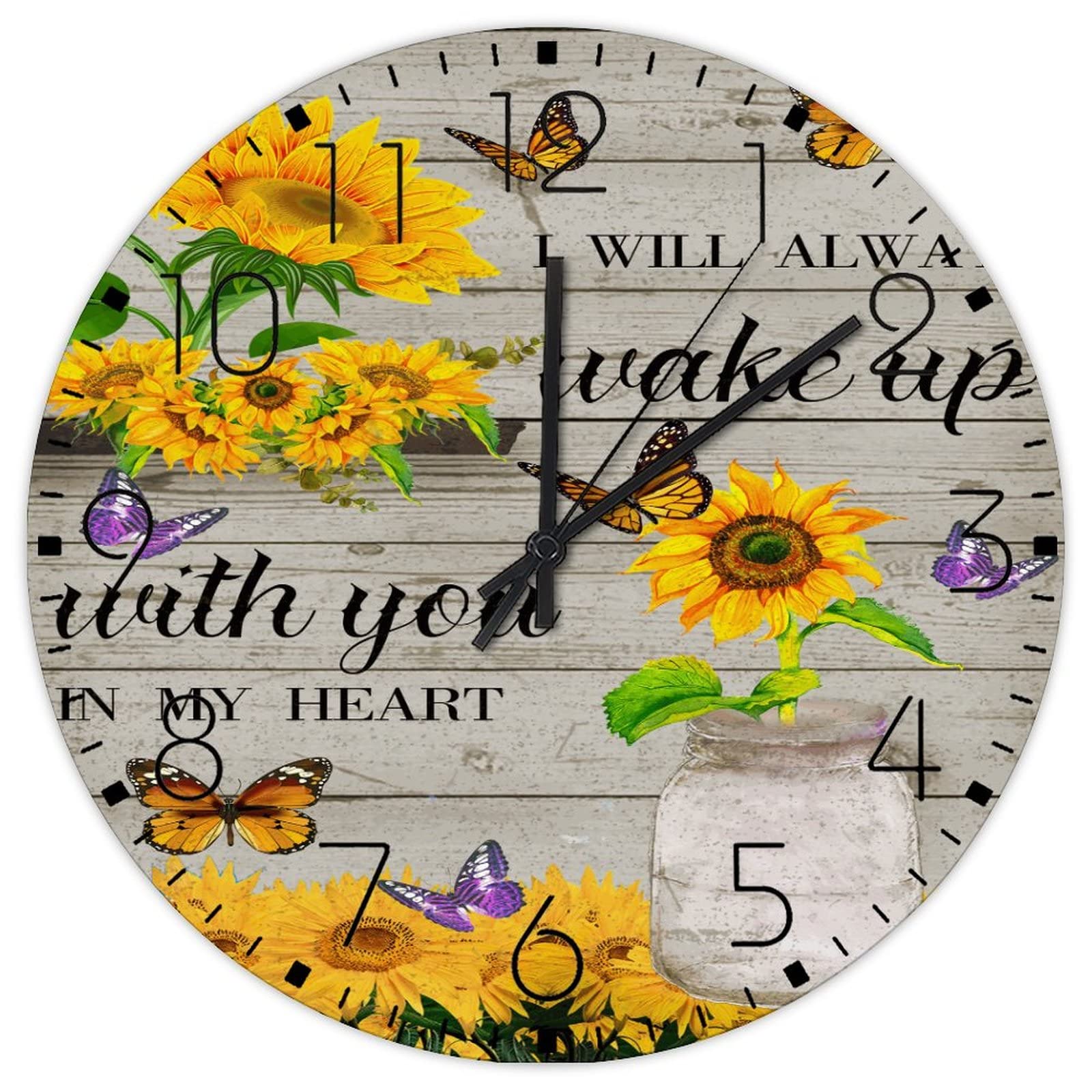 Horloge murale en bois salon et magasin décoration chaleureuse au format 38 cm