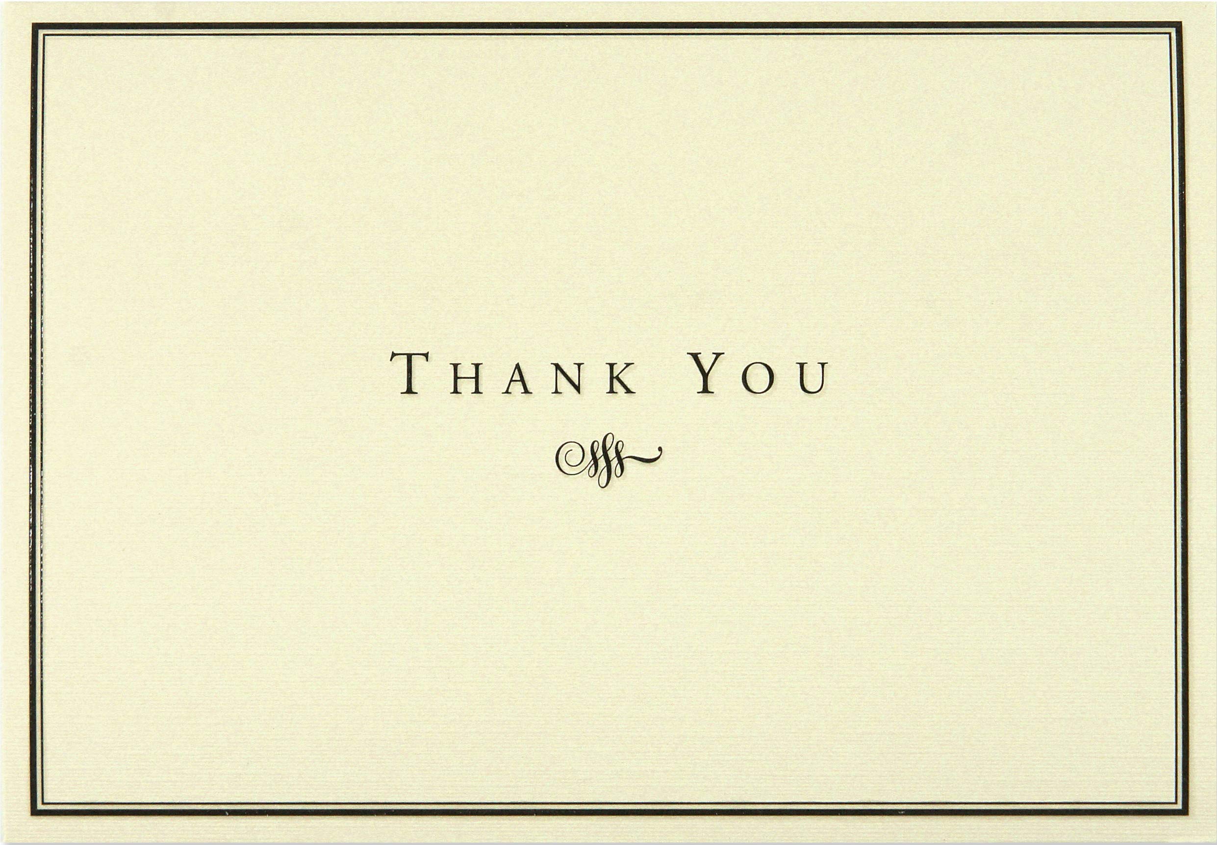 Black and Cream Thank You Cards