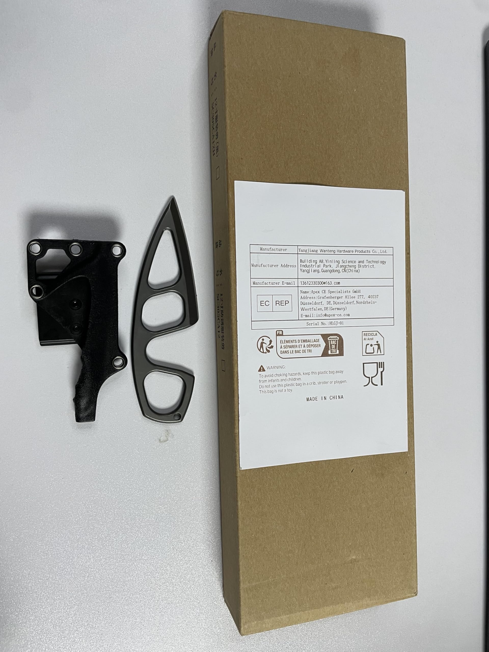 Generisch EDC Outdoor-Messer mit Vollschale (Full Tang) - Klinge aus 440C Edelstahl, Scharfe EDC Feststehendes Messer mit Kydex-Scheide, Ideal für Camping, Wanderung, Überleben, Geschenke für Männer
