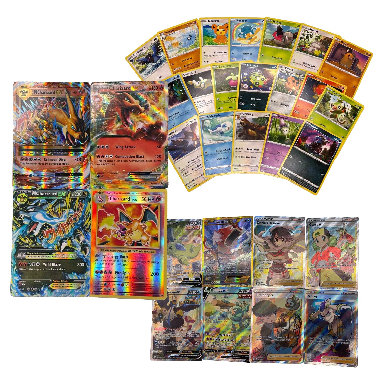 Pokemon Assorted Bundle Cards – Authentic 50 Cards - Random 5 Foil/Holographic Rare Cards + Either 2 V/Vmax/GX Ultra Rare Cards Guaranteed - Collection Bundle – No Duplicates