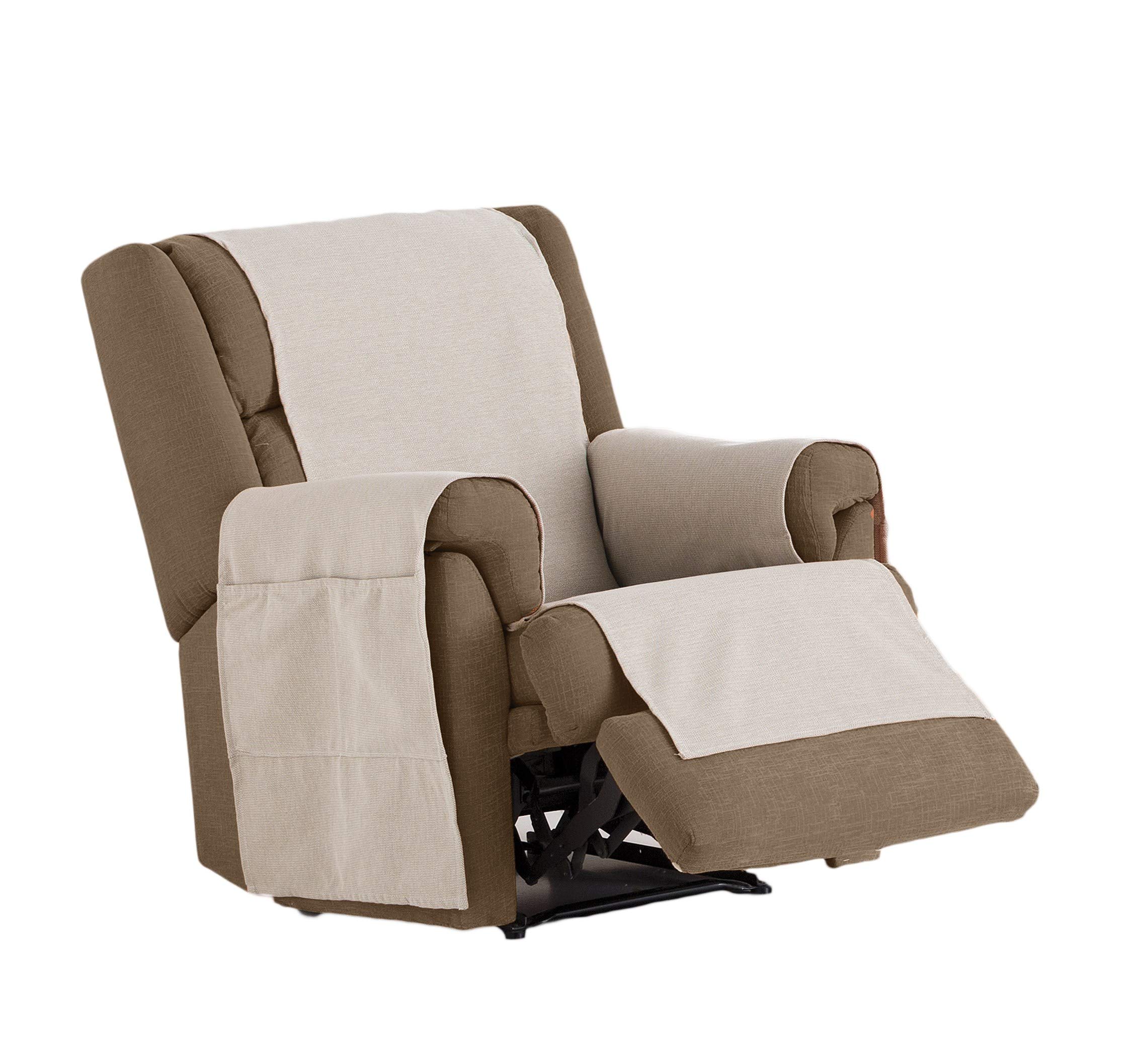 Eysa Constanza practica sofa cover 1 seat color 01-linen, Cotton, 37 x 4 x 29 cm