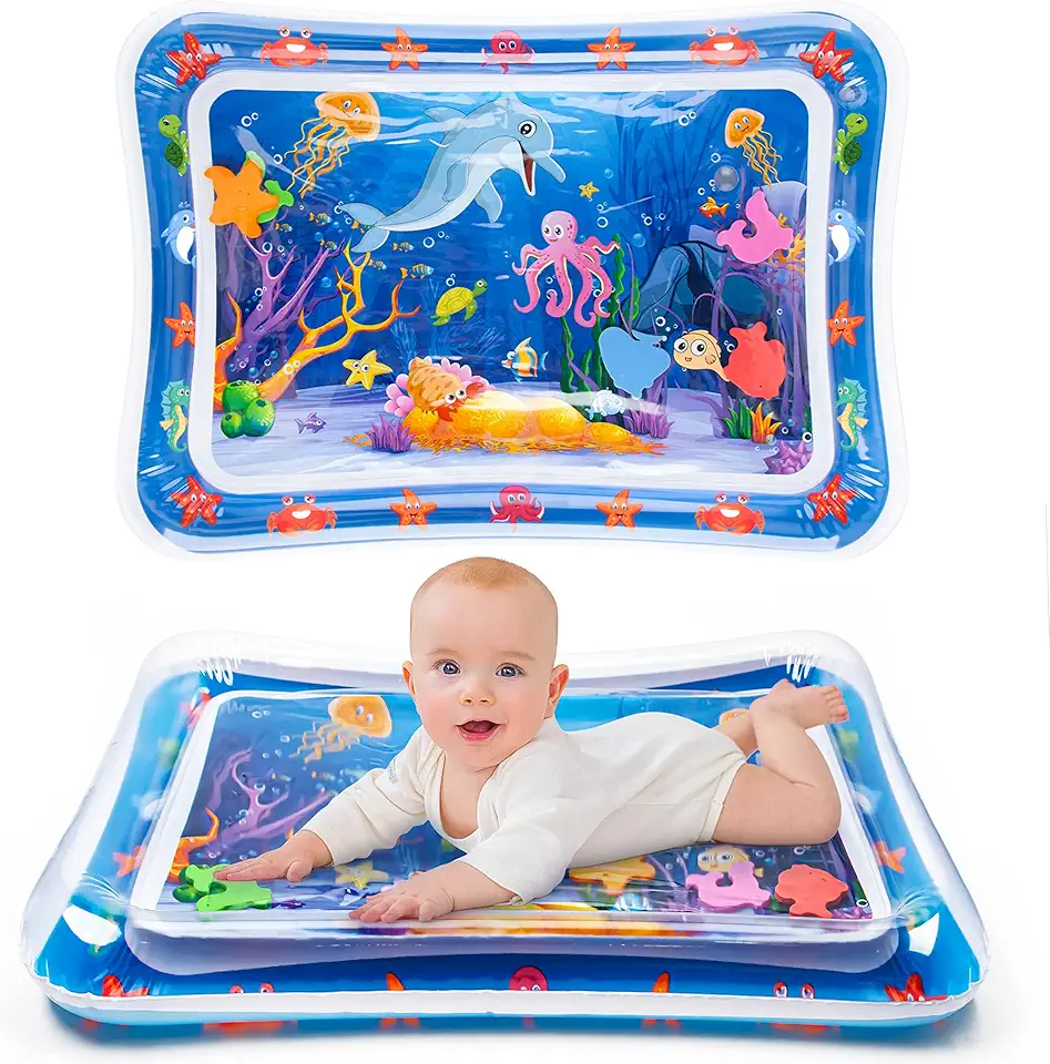 Tummy Time Water Mat丨Inflatable Tummy Time Water Play...