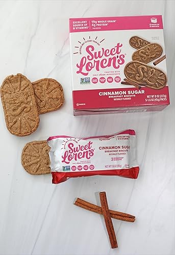 Miniatura 5 de Sweet Loren's Galletas de desayuno  Azúcar de canela  Sin gluten, sin lácteos, bocadillos sin nueces  Paquete de 3 cajas (15 porciones totales, 1.6