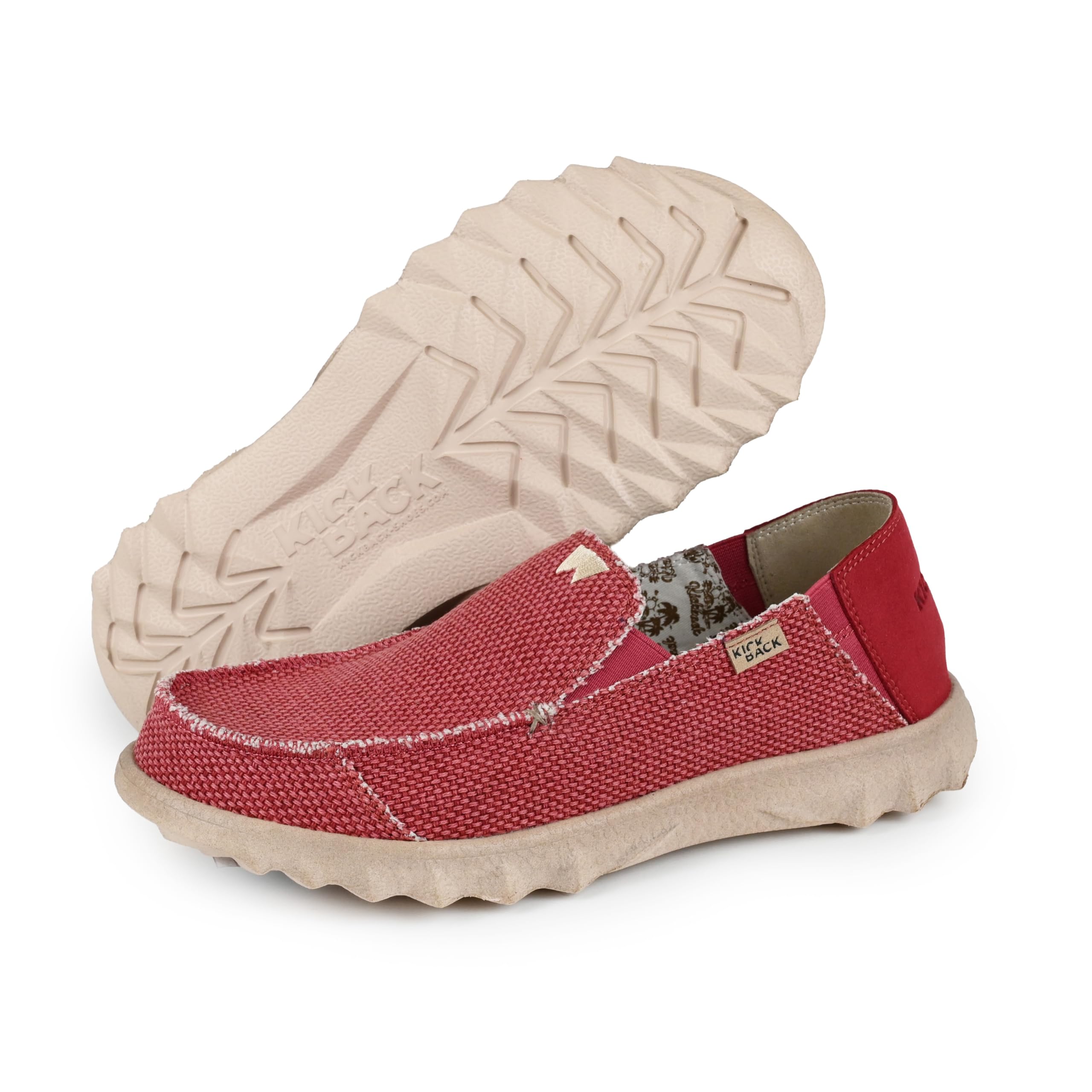 Kickback Couch Classic Mocassins Slip‑on en Toile pour Homme – Chaussures Décontractées pour l’Été, la Plage et Les Voyages avec Semelle Antidérapante et Confort Toute la Journée