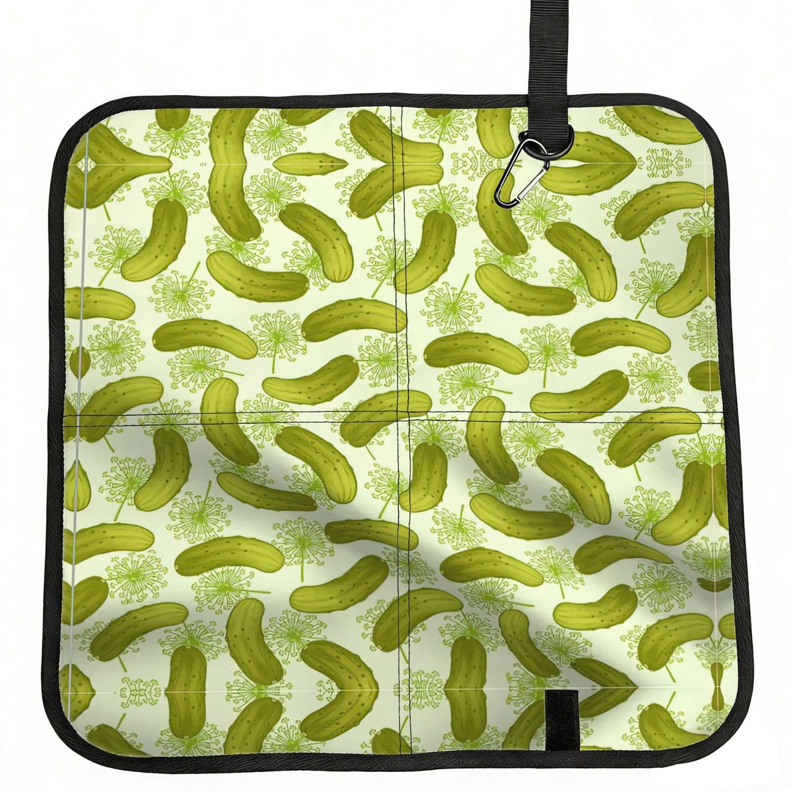 UVBDF Sushi Dill Pickles Print Outdoor Sitting Cushion Folding Seat Pad Compact Portable Picnic Bench Cushion Mat