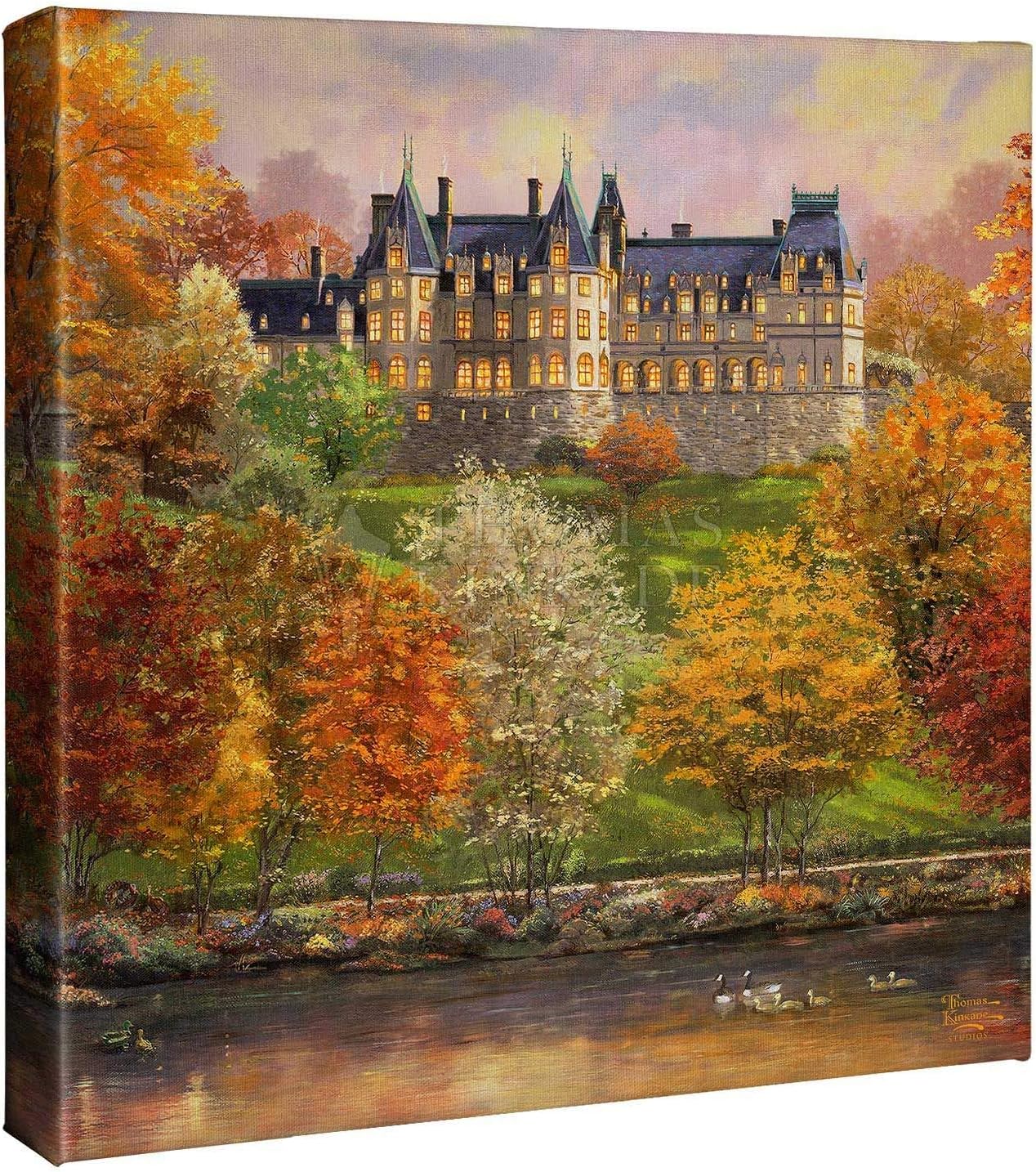 Thomas Kinkade Studios Biltmore in the Fall 14 x 14 Wrapped Canvas