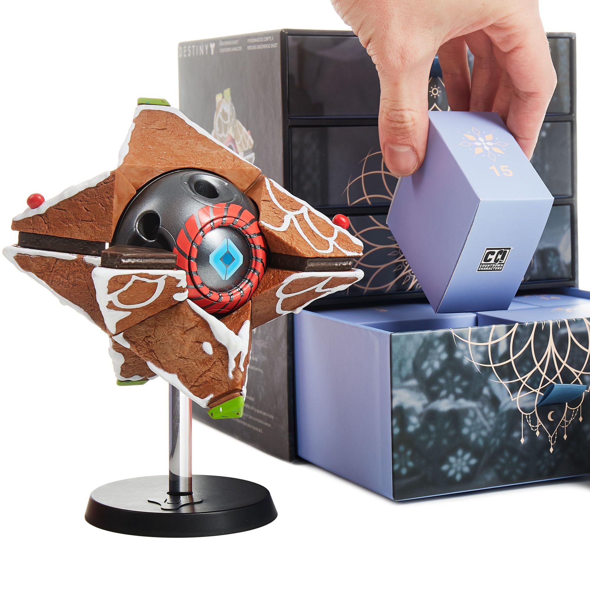 CC Countdown Characters NS3521 by Numskull Destiny Gingerbread Ghost Shell Figurka – Oficjalny towar Destiny - Figurka kalendarza adwentowego kolekcjonerskiego