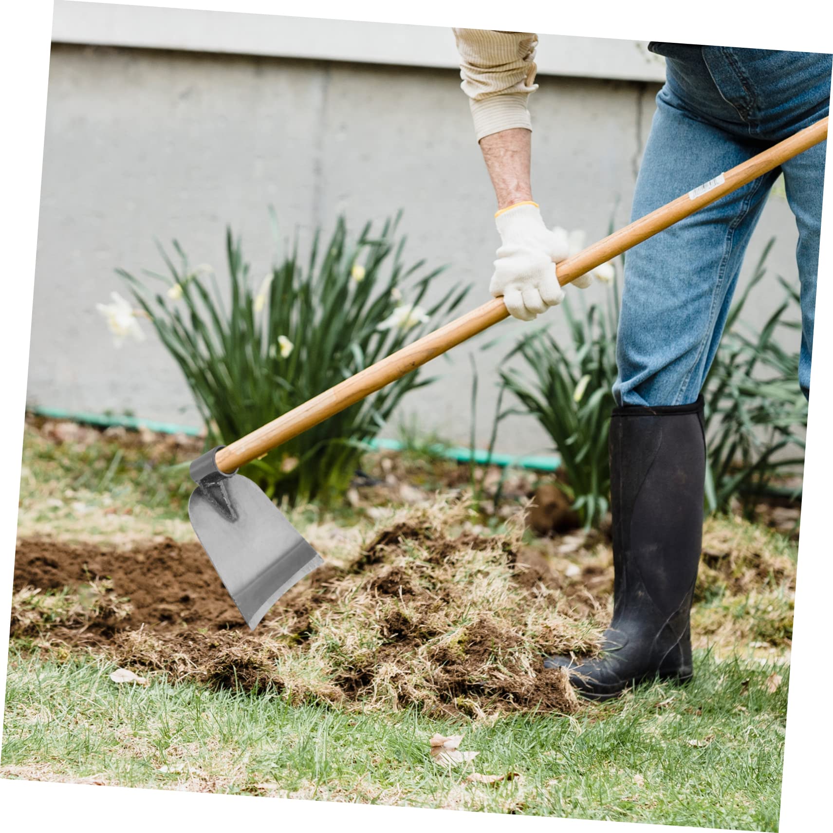 Edelstahl Gartenhackenkopf für Lockern Boden und Bonsai Umsetzen | Outdoor Gartenhacke, Pflanzenhacke für Gartenarbeit, Kompakte Hacke für Gemüseanbau