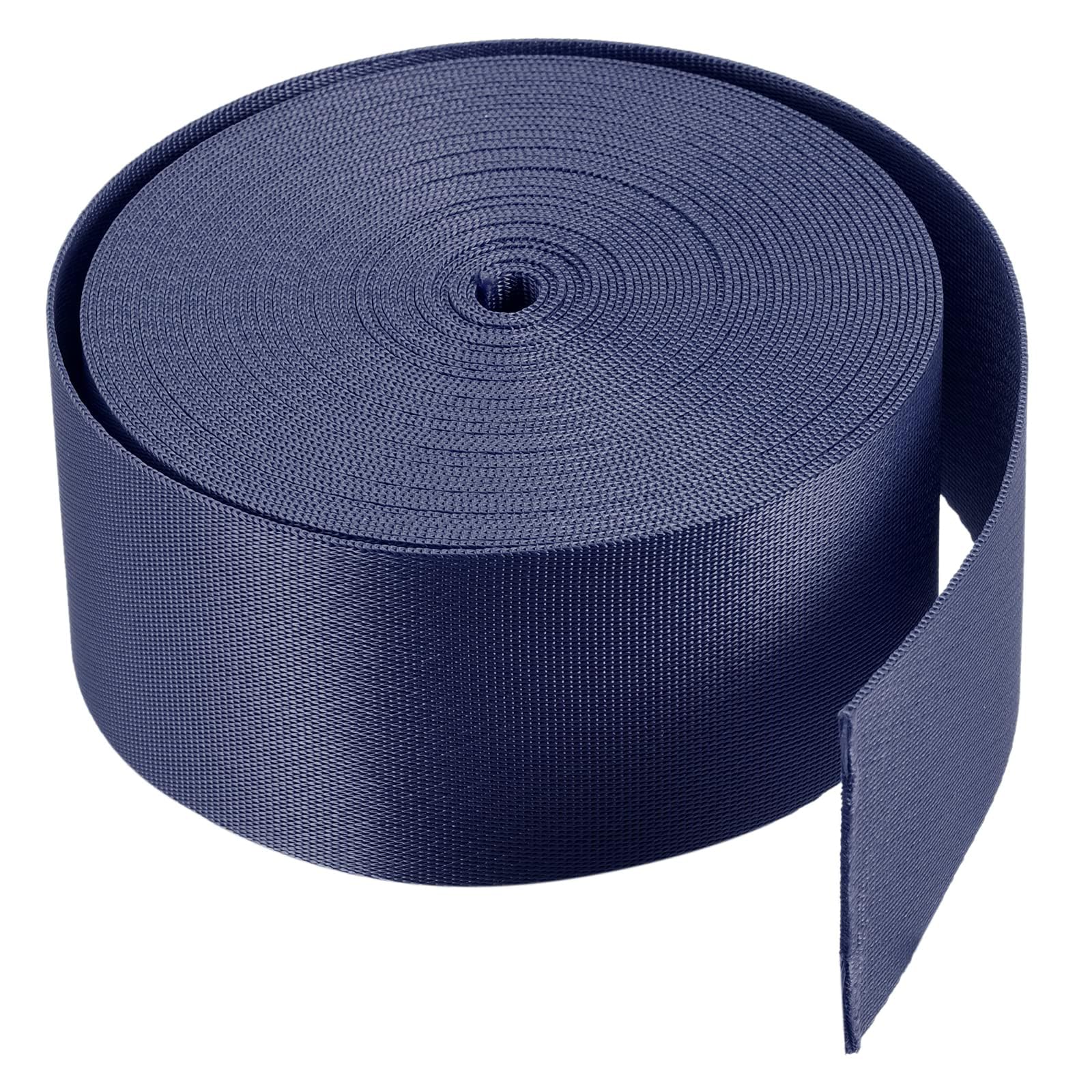 MACHSWON Nylon Webbing Strap 2 inch Dark Blue Flat Nylon Webbing Straps 5cm 10 Yards Durable Nylon Strap for Backpack,Cargo Strap,Luggage-rack,Pet Collars,Crafts