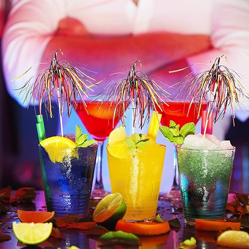 Miniatura 5 de 500 piezas de adornos para magdalenas de fuegos artificiales, adornos de tartas navideñas, palillos de dientes decorativos para aperitivos para