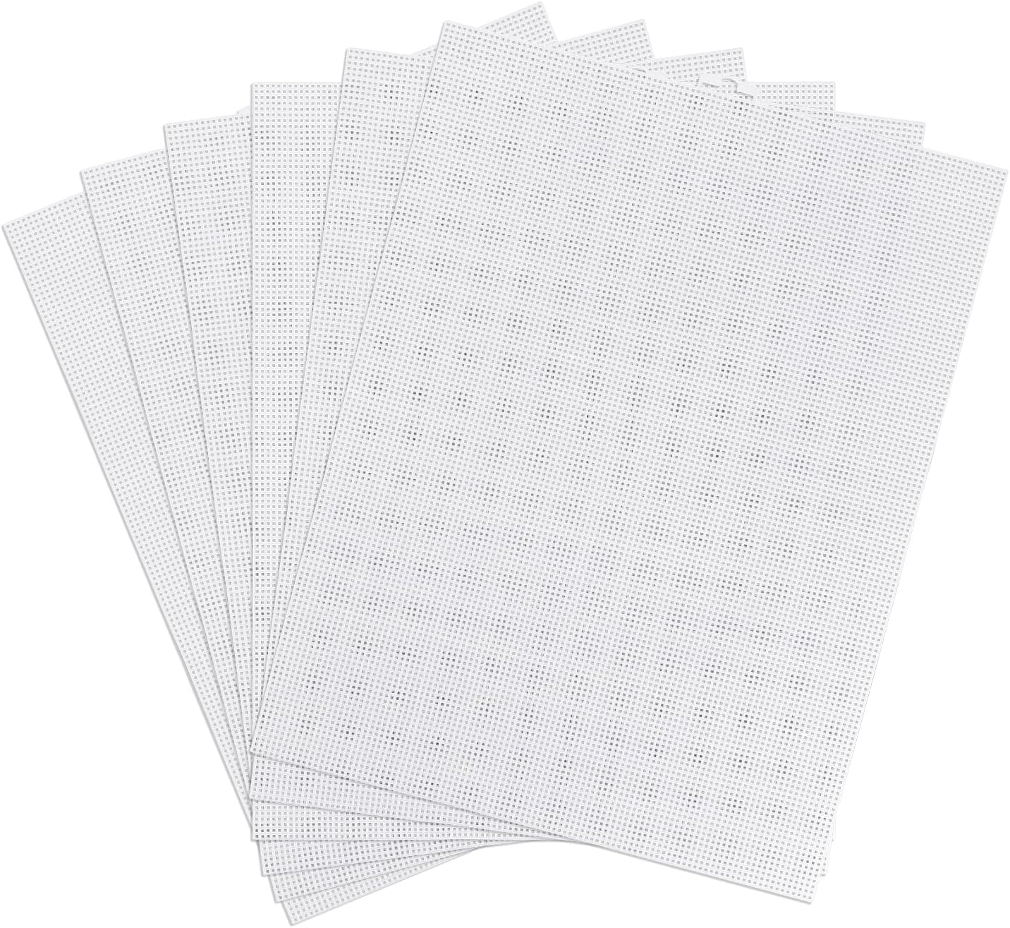 6pcs Canvas Sheets Aida, Clear Mesh Embroidery Screen for DIY Cross Stitch Crafts (13.1x10.2 inch)