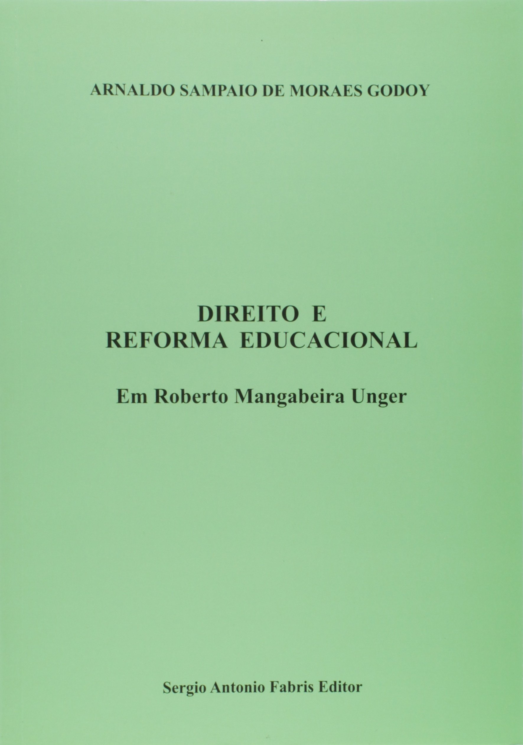 Capa de Direito e Reforma Educacional em Roberto Mangabeira Unger