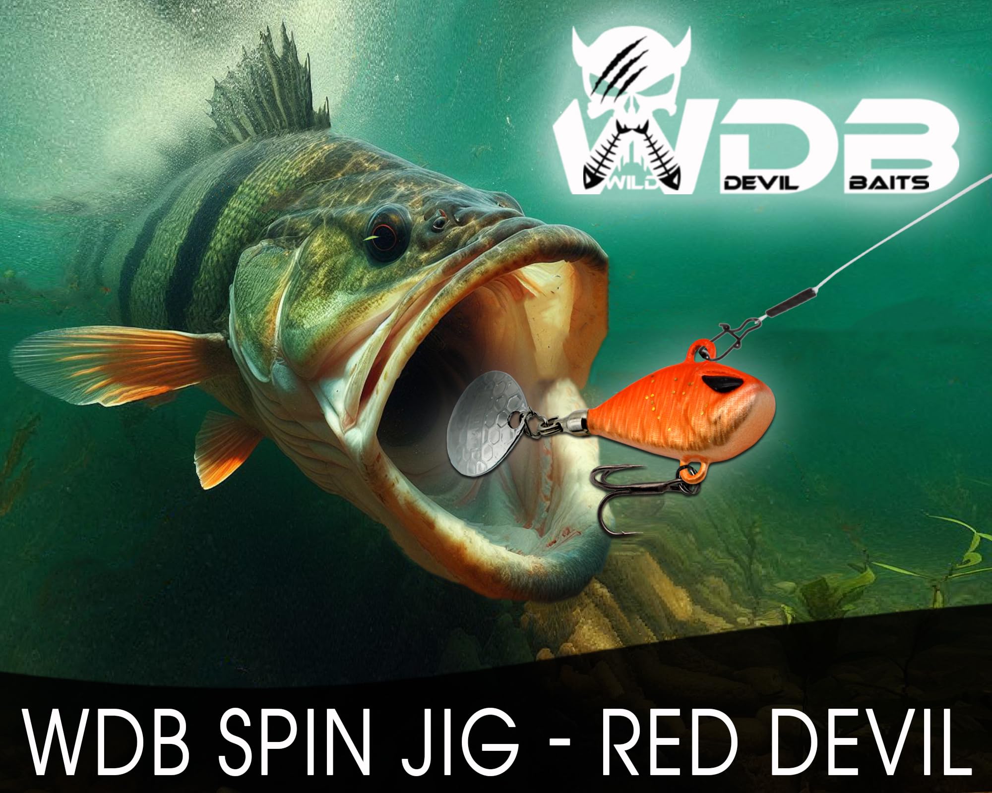 Wild Devil Baits Multi Tail Spin Jig Spinner - Esca artificiale da pesca