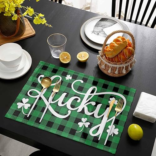 Miniatura 9 de Juego de 6 manteles individuales rojos para el día de San Valentín, diseño de corazón de San Valentín, resistentes al calor, lavables, manteles de