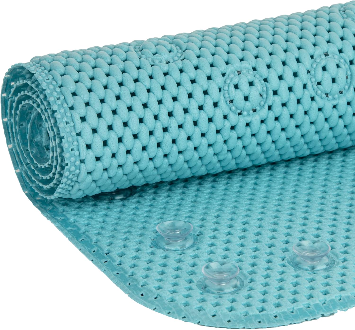 Duck Brand Softex Bath Mat for Tubs, Machine Washable, 17 x 36 Inches, Blue, Skid Resistant (393478) : Home & Kitchen